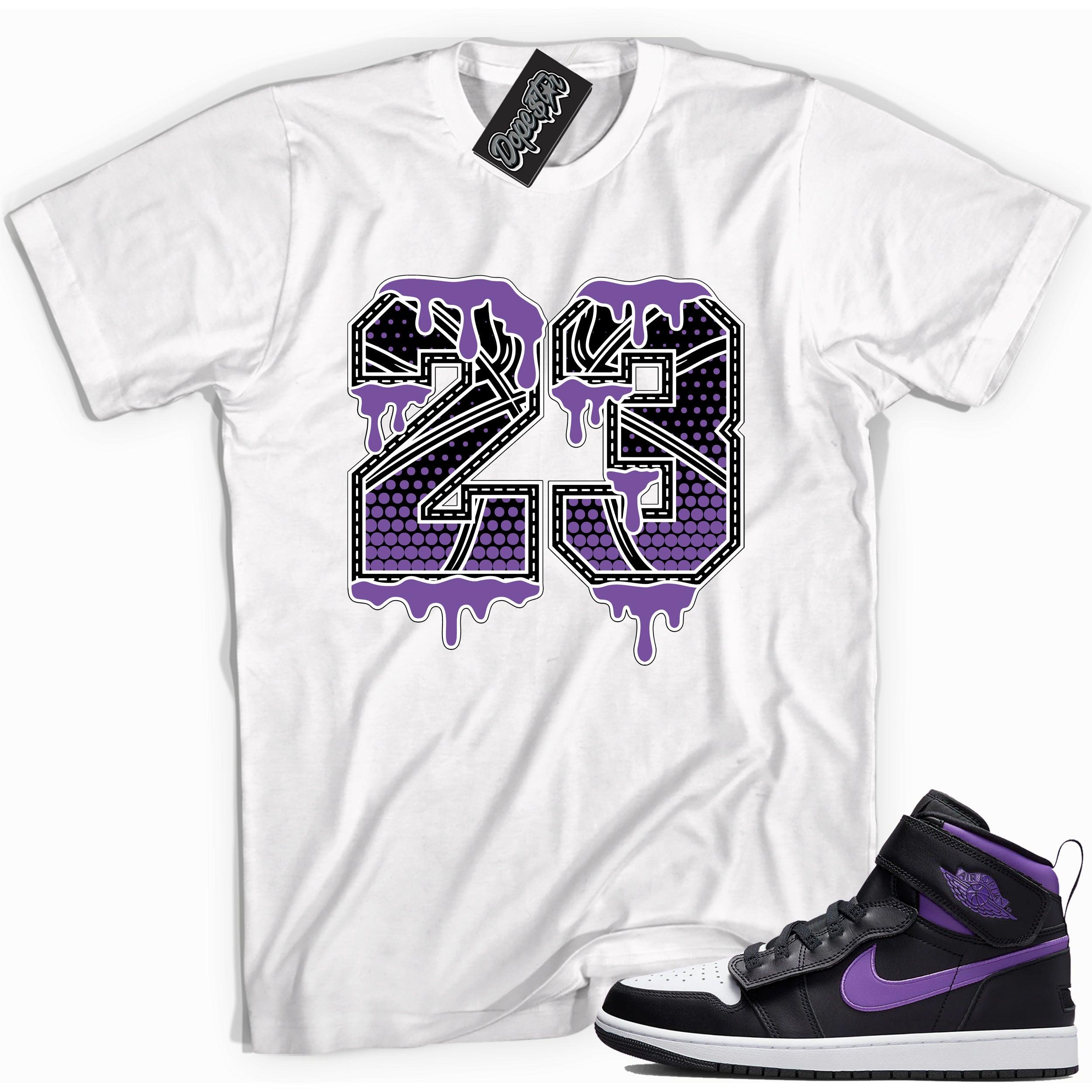 Number 23 Ball Shirt AJ 1 High FlyEase Black Bright Violet photo