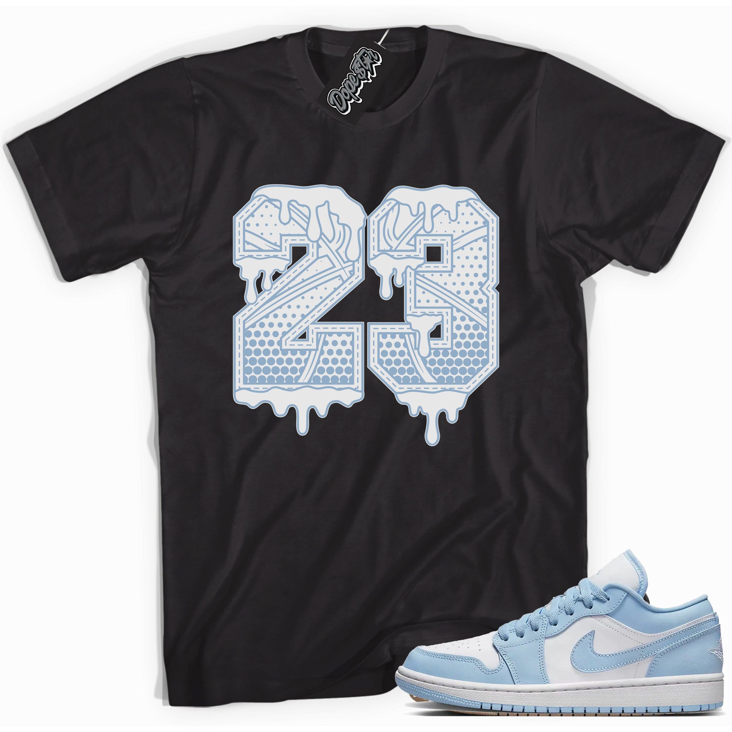 Cool Black tee With "23 Ball" that perfectly matches Air Jordan 1 Low Aluminum Sneakers