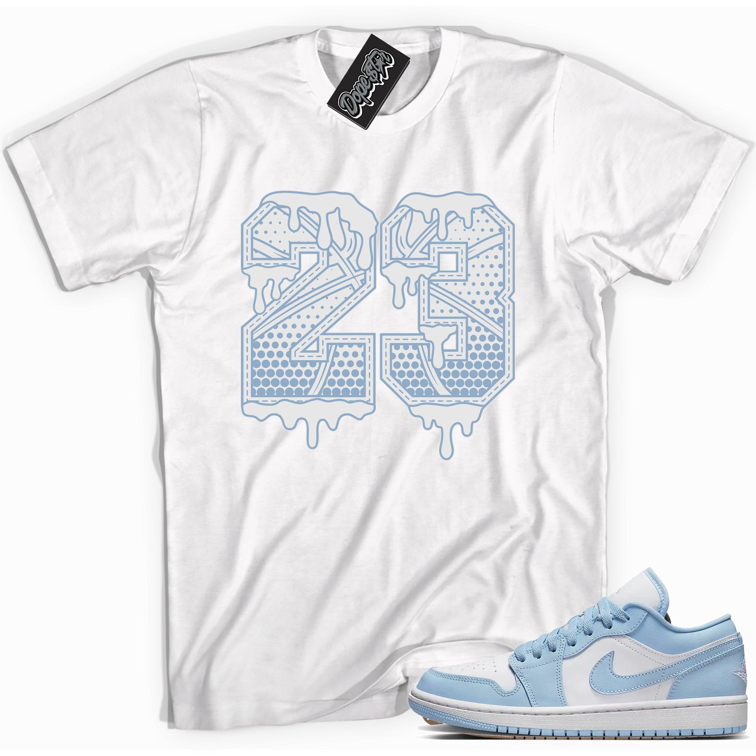Cool White tee With "23 Ball" that perfectly matches Air Jordan 1 Low Aluminum Sneakers