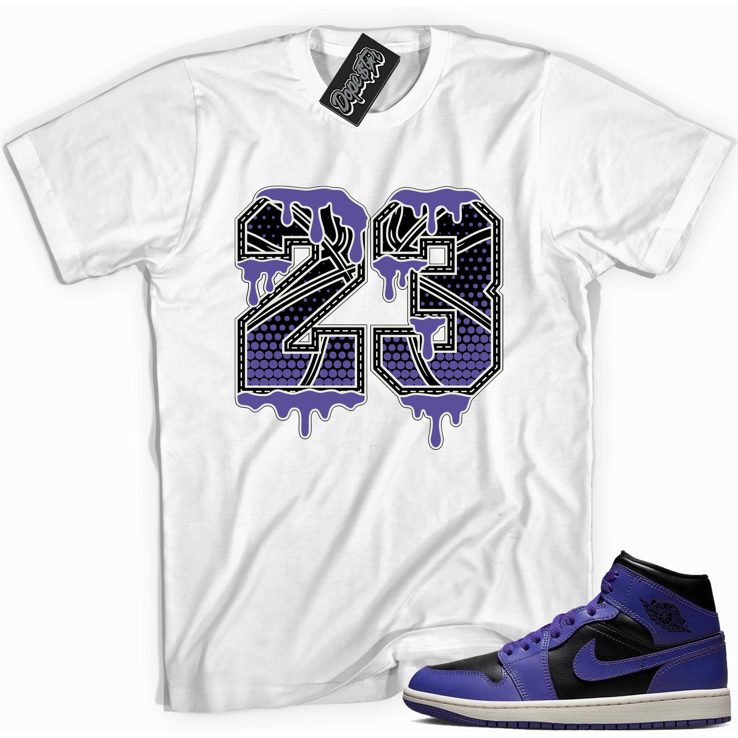Number 23 Ball T-Shirt AJ 1 Mid Purple Black photo 