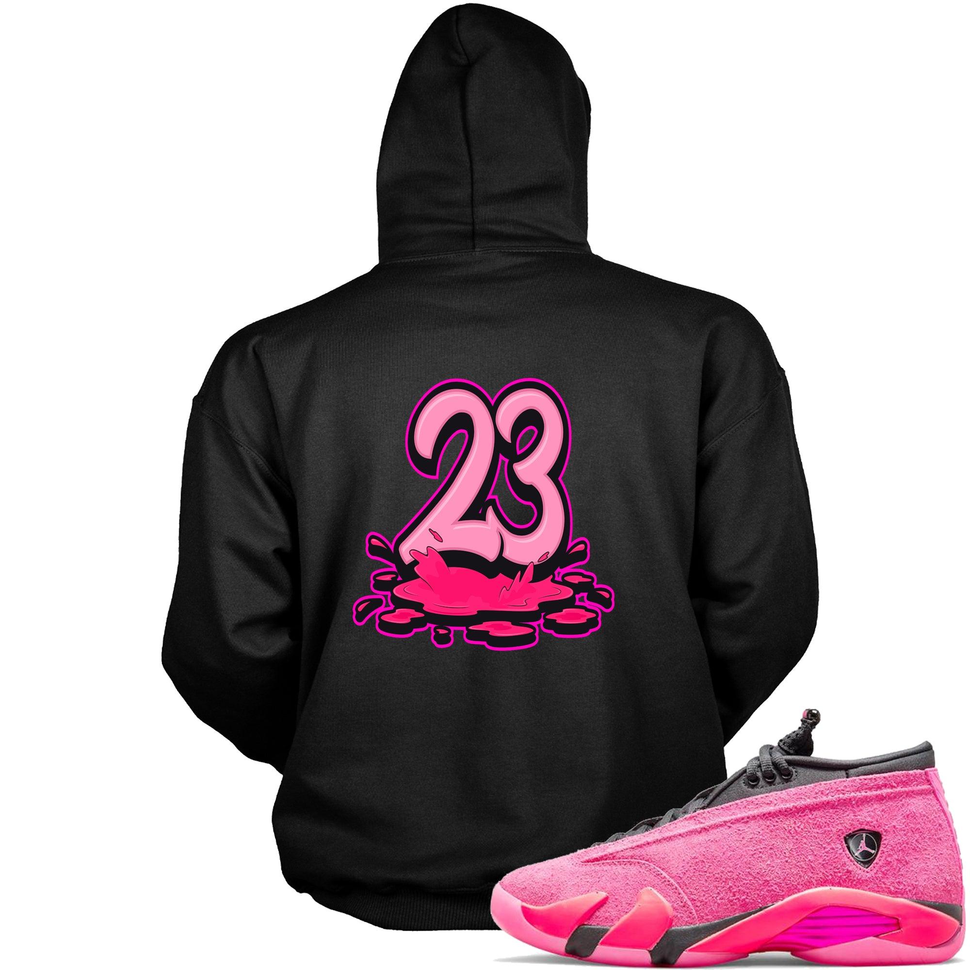 Black 23 Melting Hoodie Jordan 14s Low Shocking Pink photo