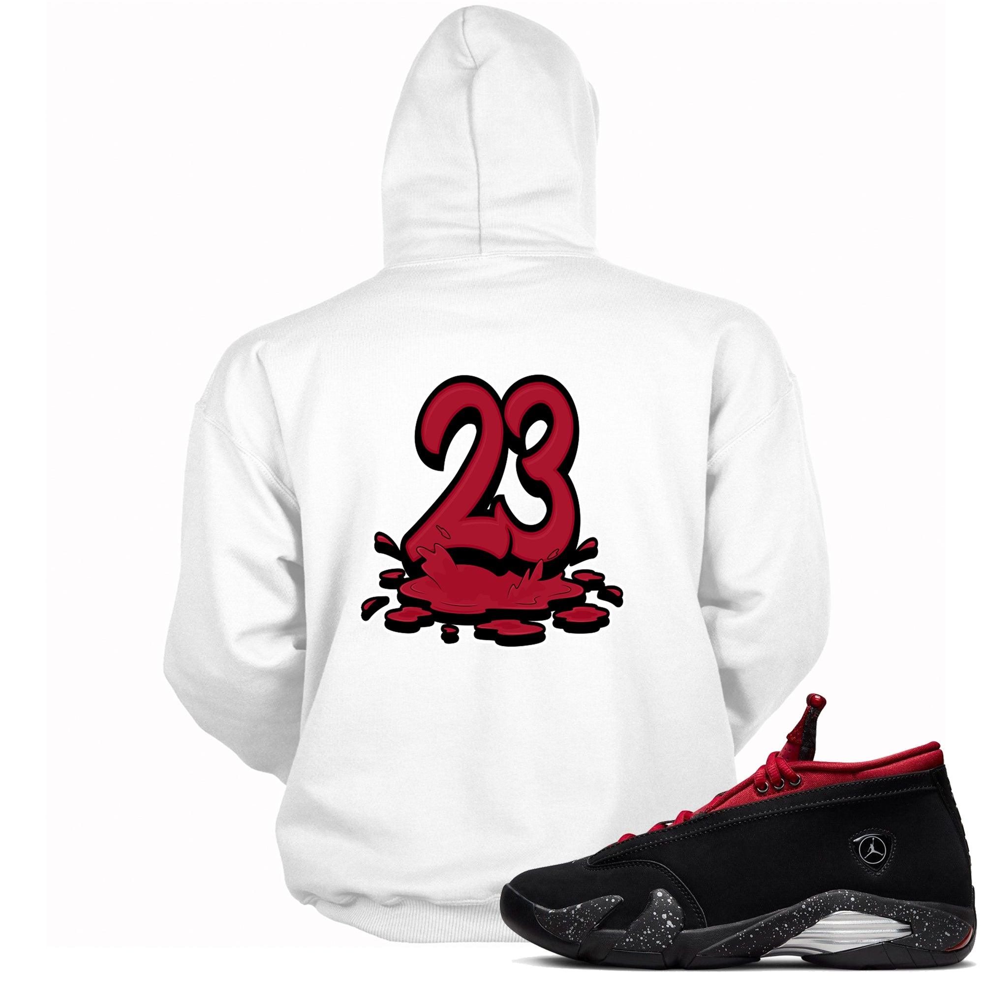 Number 23 Melting Hoodie AJ 14 Retro Low Red Lipstick Womens photo