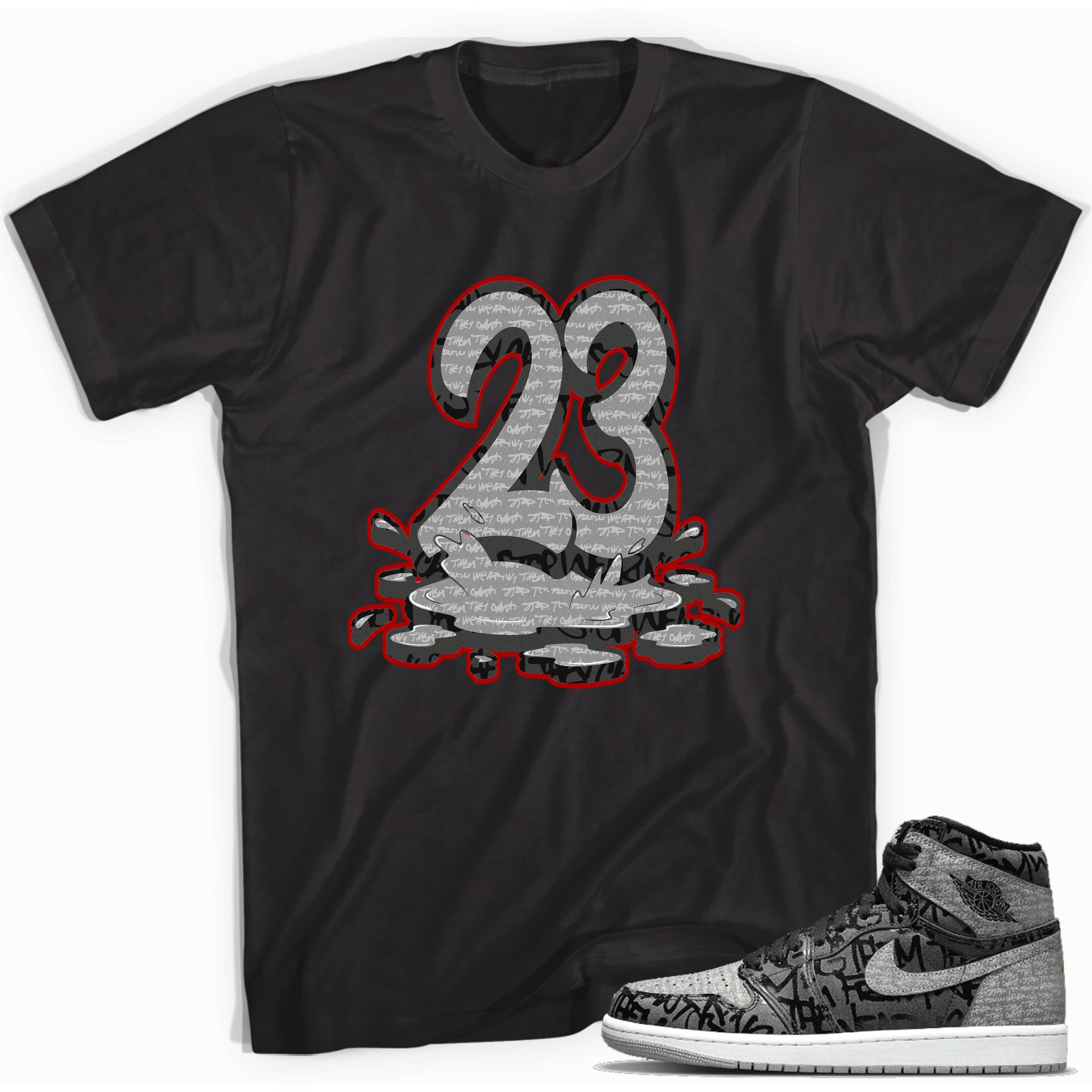 Cool Black 23 Melting Shirt Jordan 1s High OG Rebellionaire photo