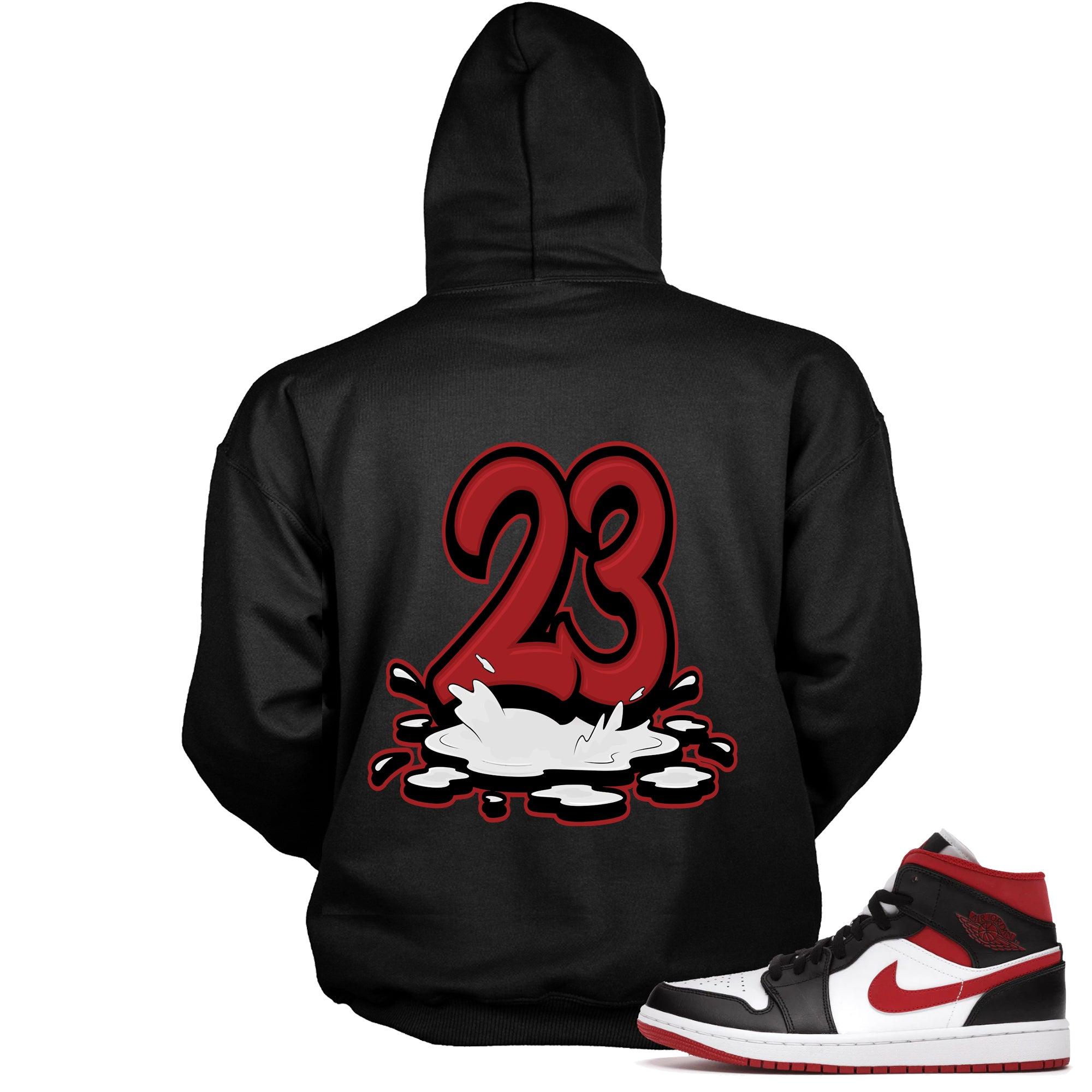 23 Melting Sneaker Sweatshirt AJ 1 Mid Gym Red Black White photo