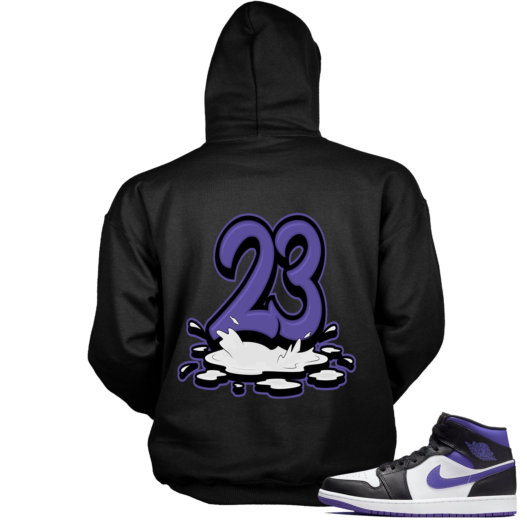 23 Melting Hoodie AJ 1 Mid White Black Purple photo