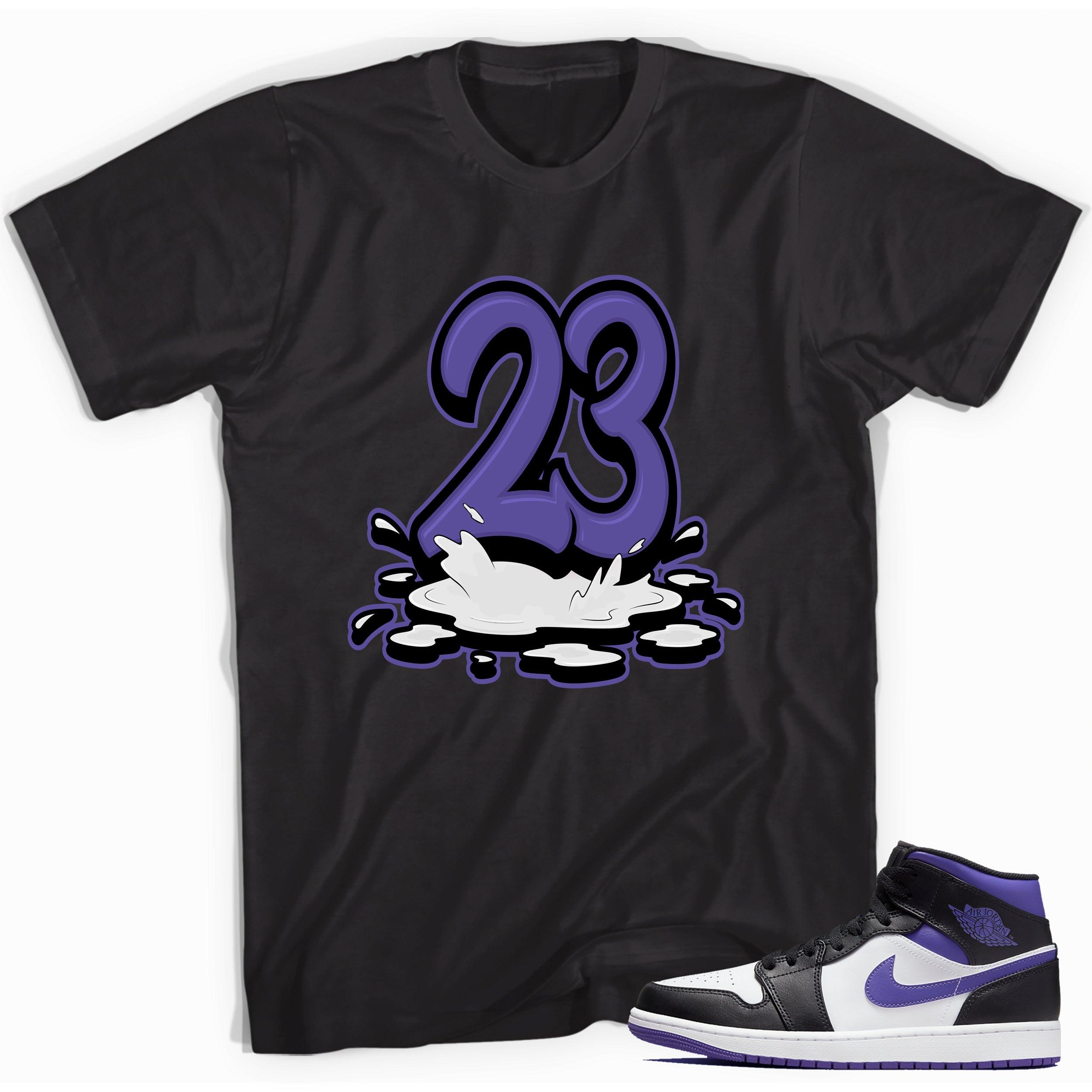 23 Melting Sneaker Tee AJ 1 Mid White Black Purple photo