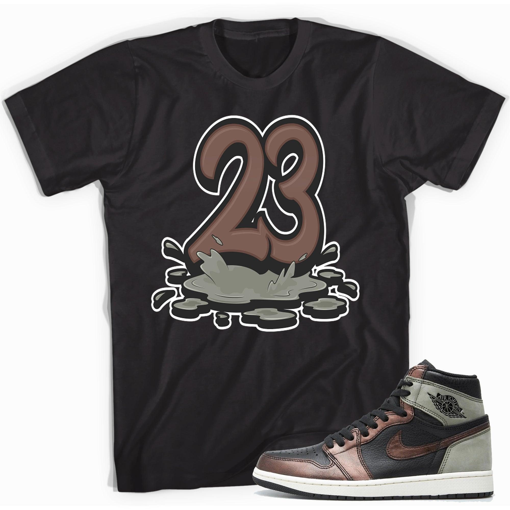 Number 23 Melting Shirt Air Jordan 1 Patina Sneakers photo