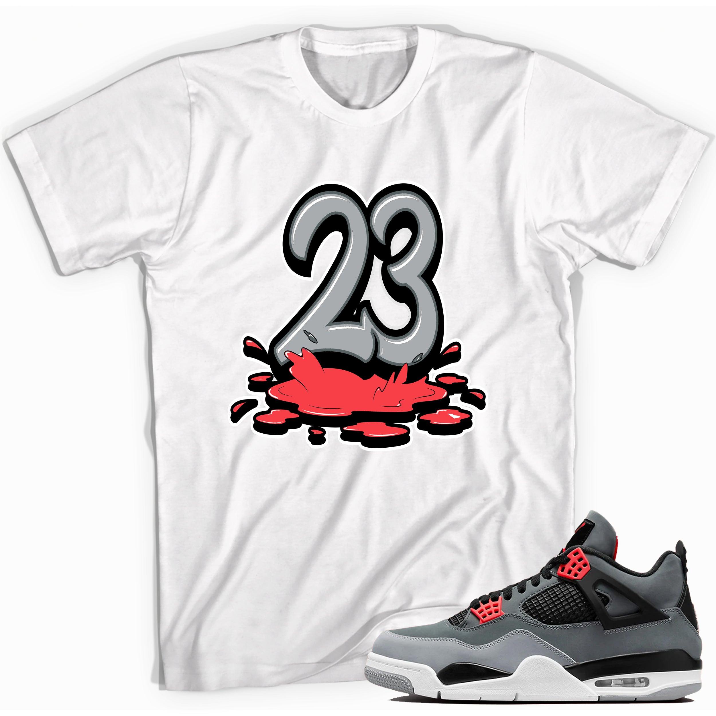 Number 23 Melting Shirt Air Jordan 4s Infrared photo