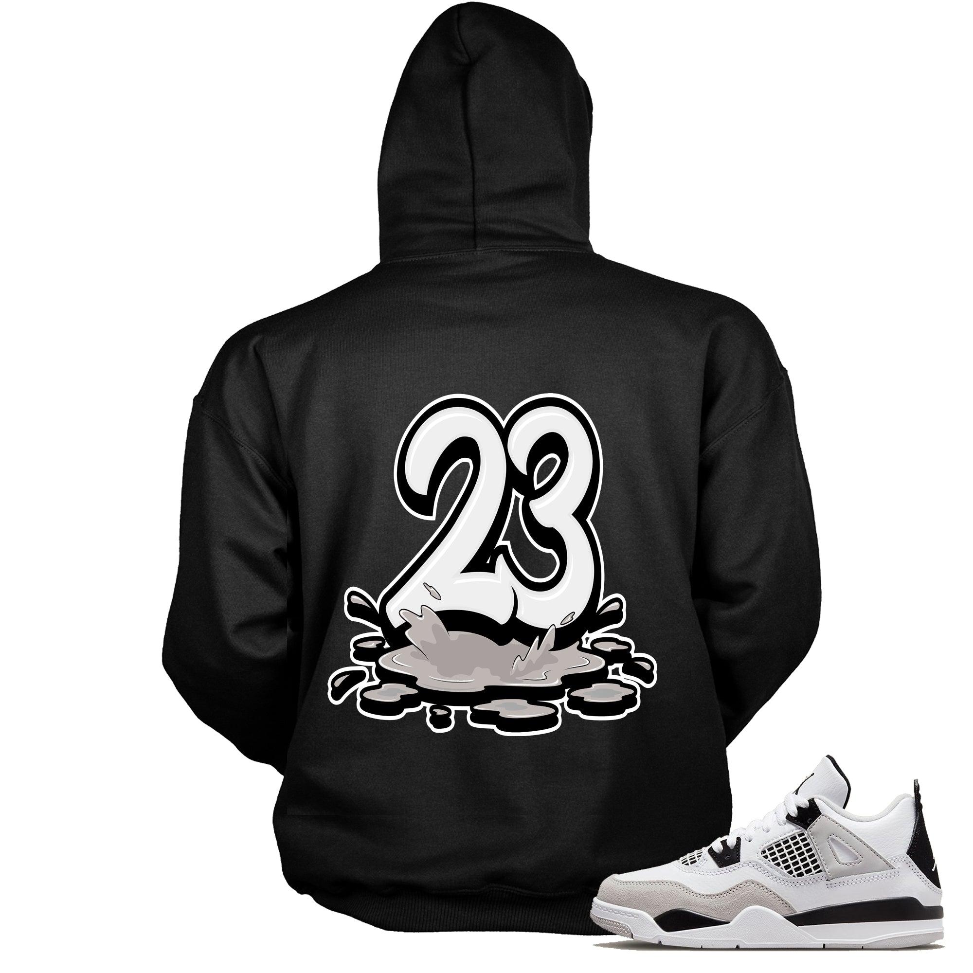 23 Melting Hoodie AJ 4 Retro Military Black photo