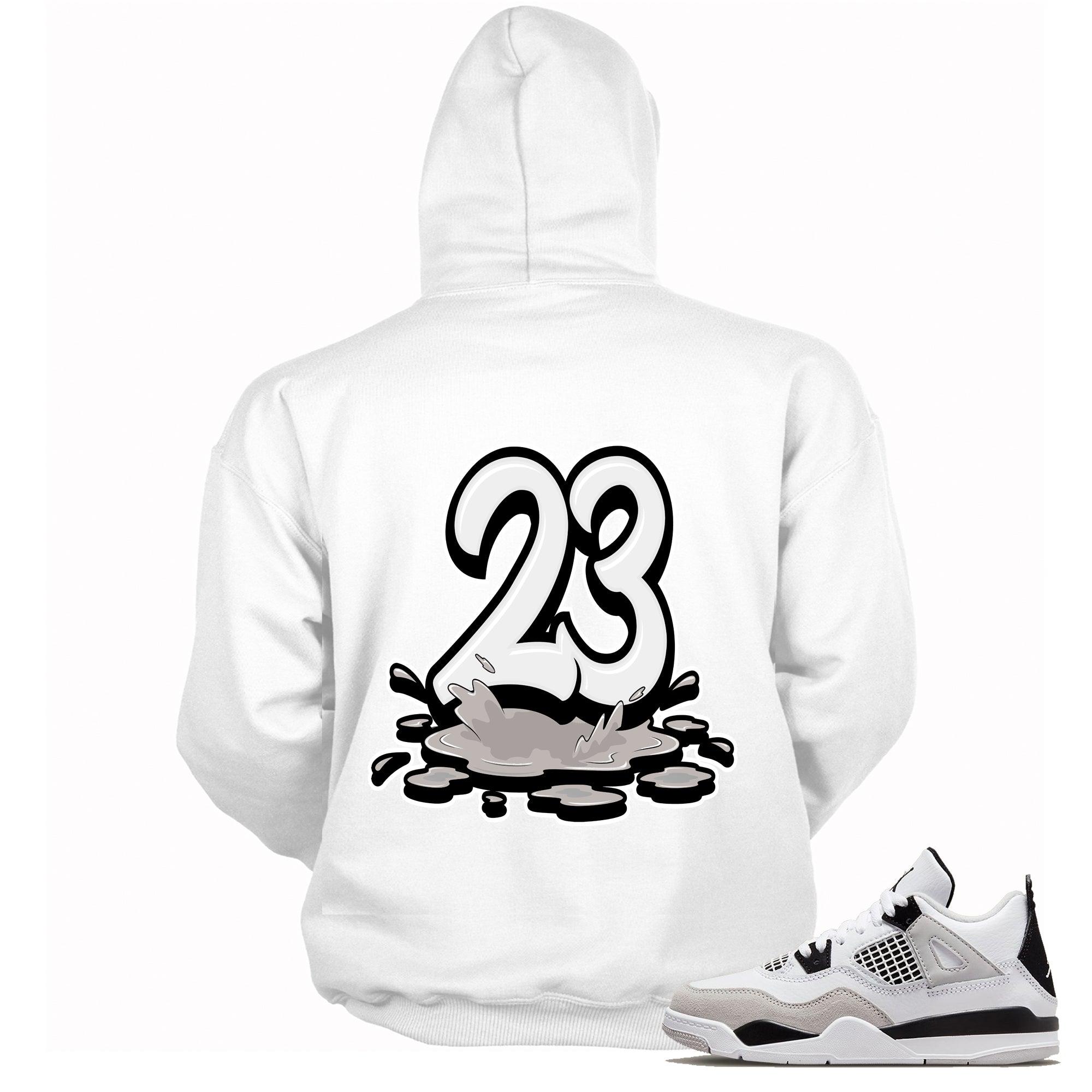 23 Melting Sneaker Sweatshirt AJ 4 Retro Military Black photo
