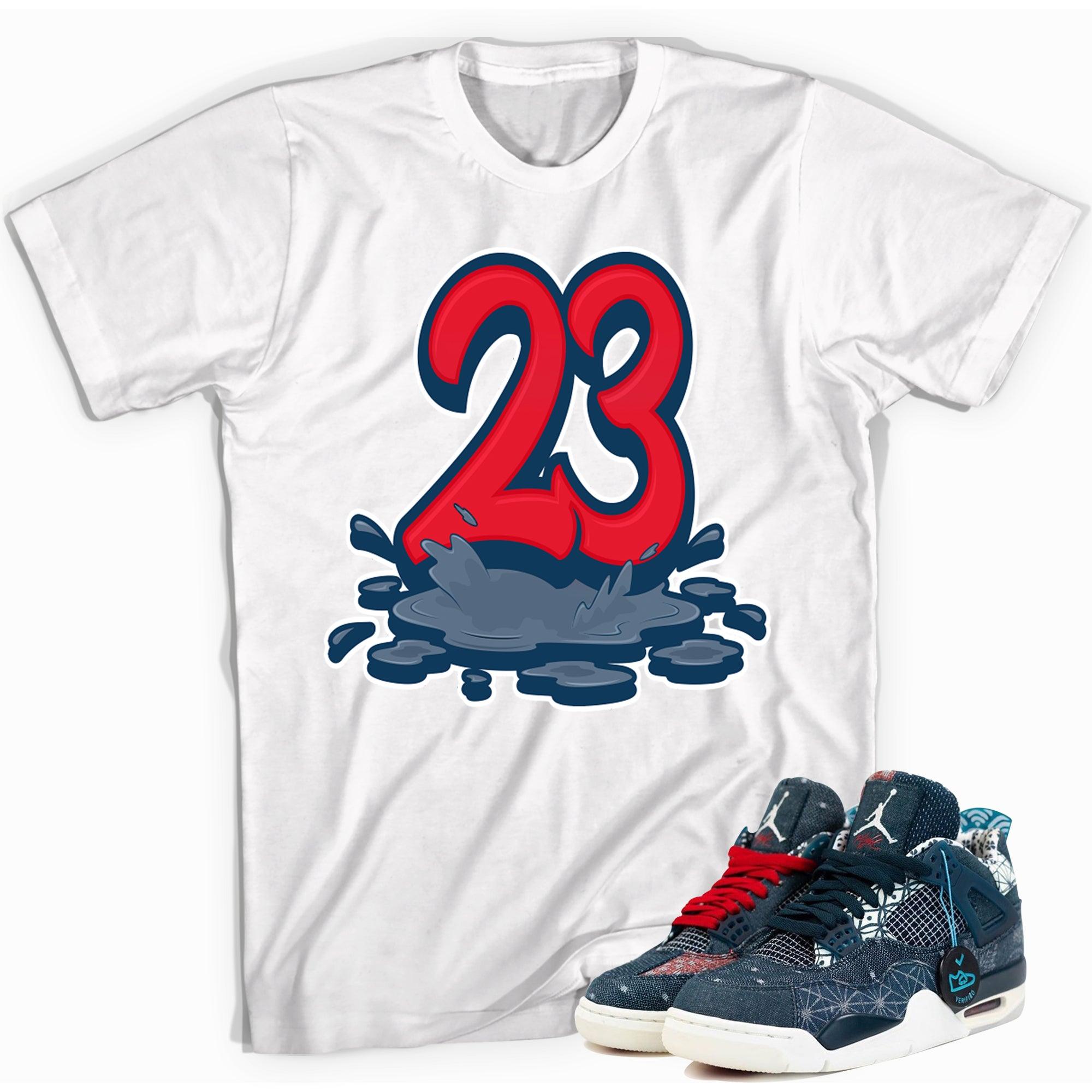 Number 23 Melting Shirt AJ 4 Deep Ocean photo