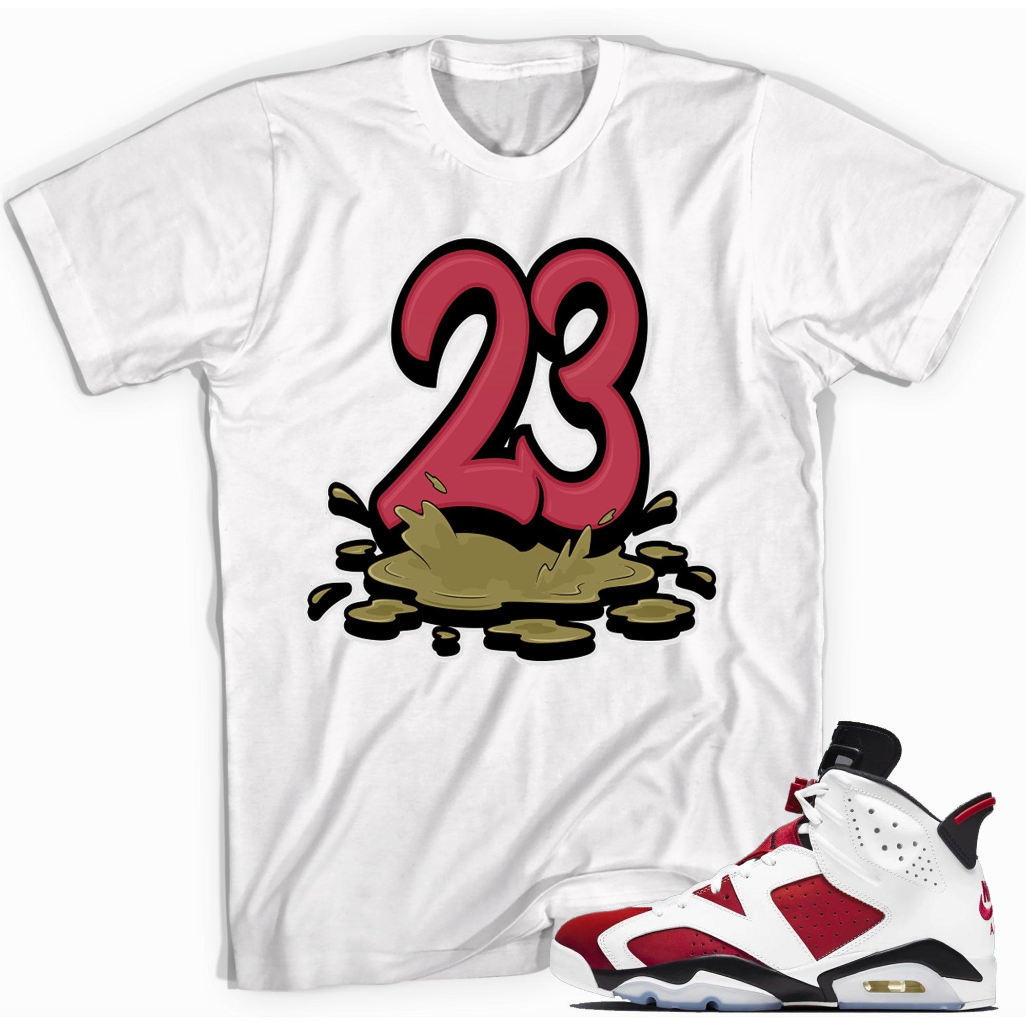 Number 23 Melting Shirt Air Jordan 6 Carmine photo