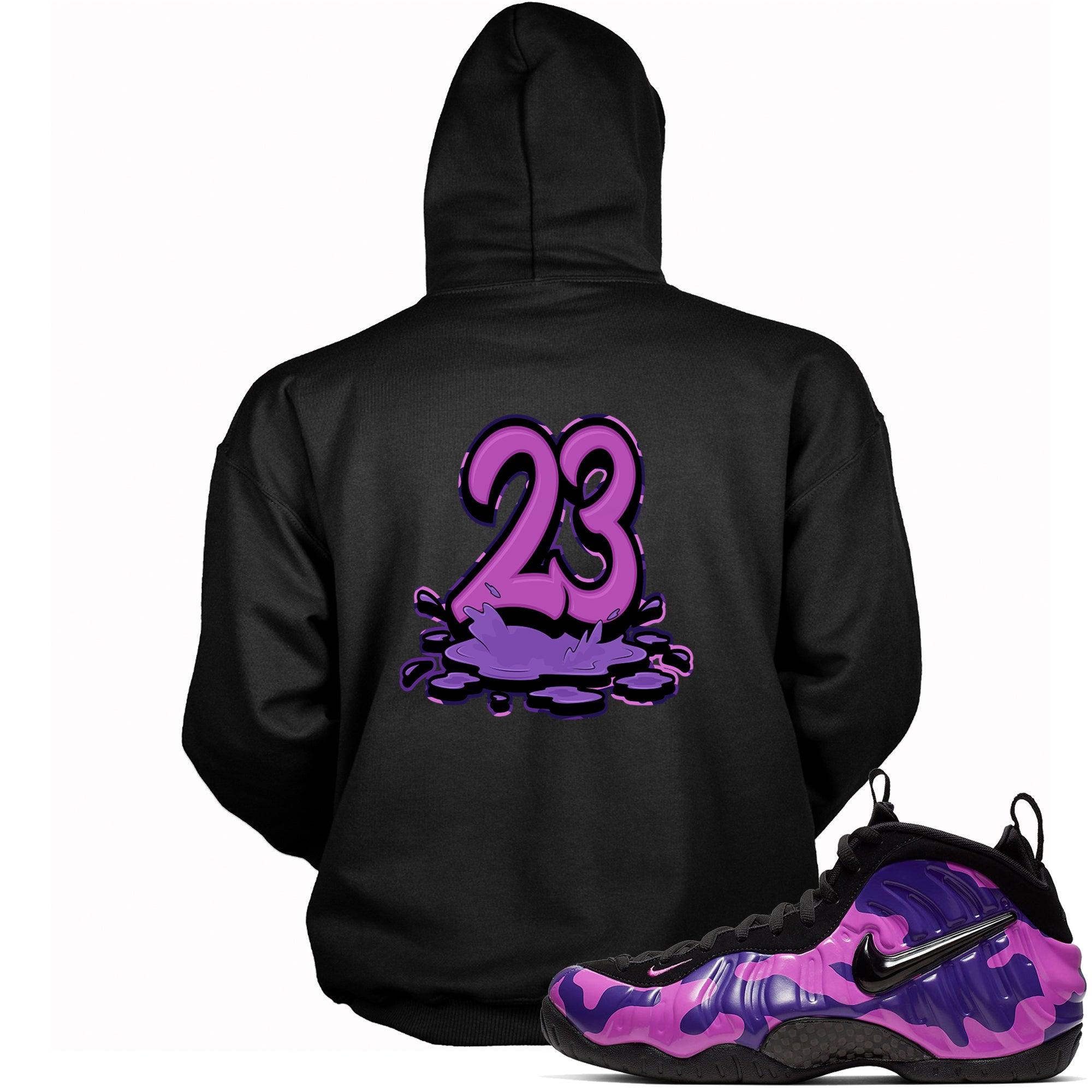 Foamposite purple 2025 camo shirt