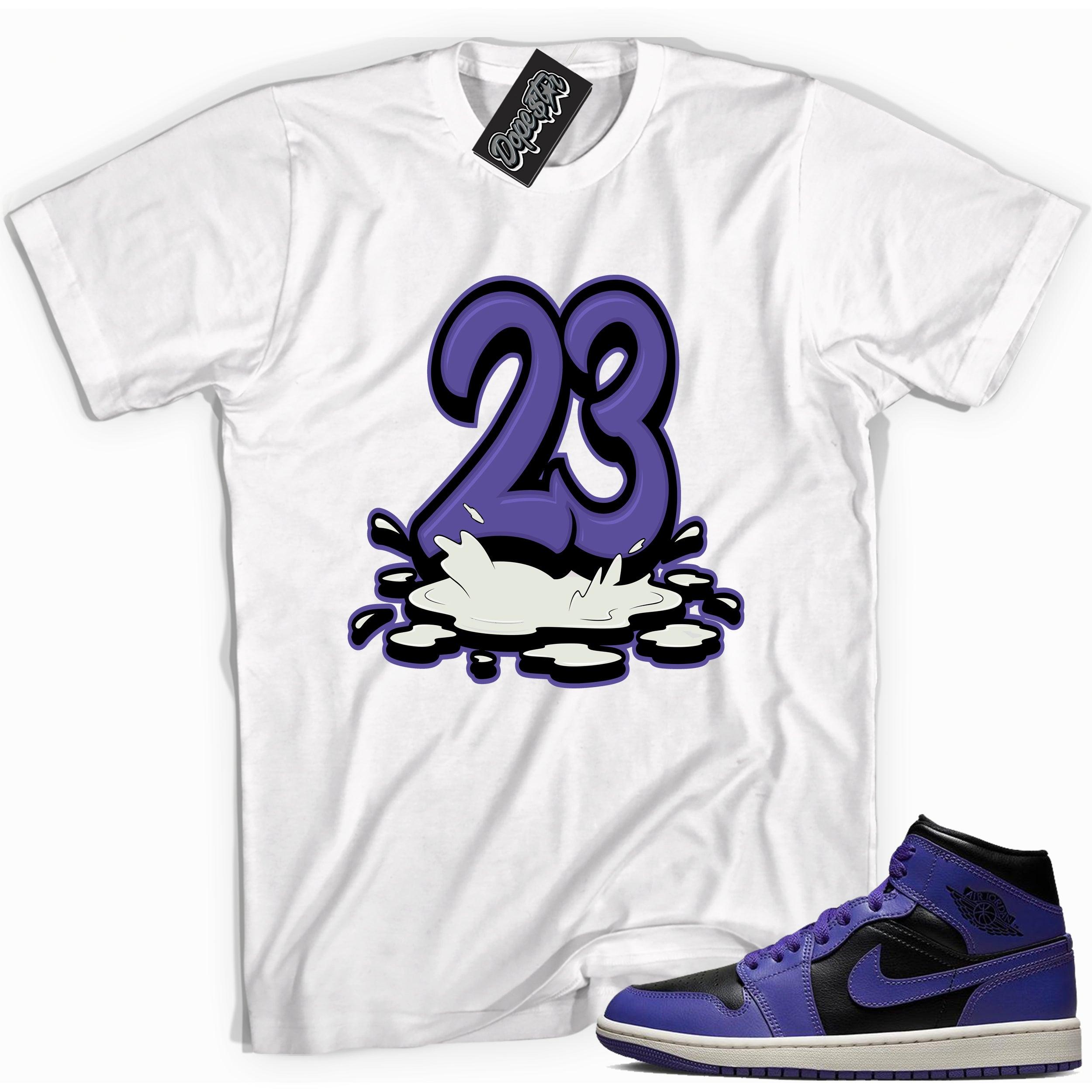 23 Melting Sneaker Tee AJ 1 Mid Purple Black photo