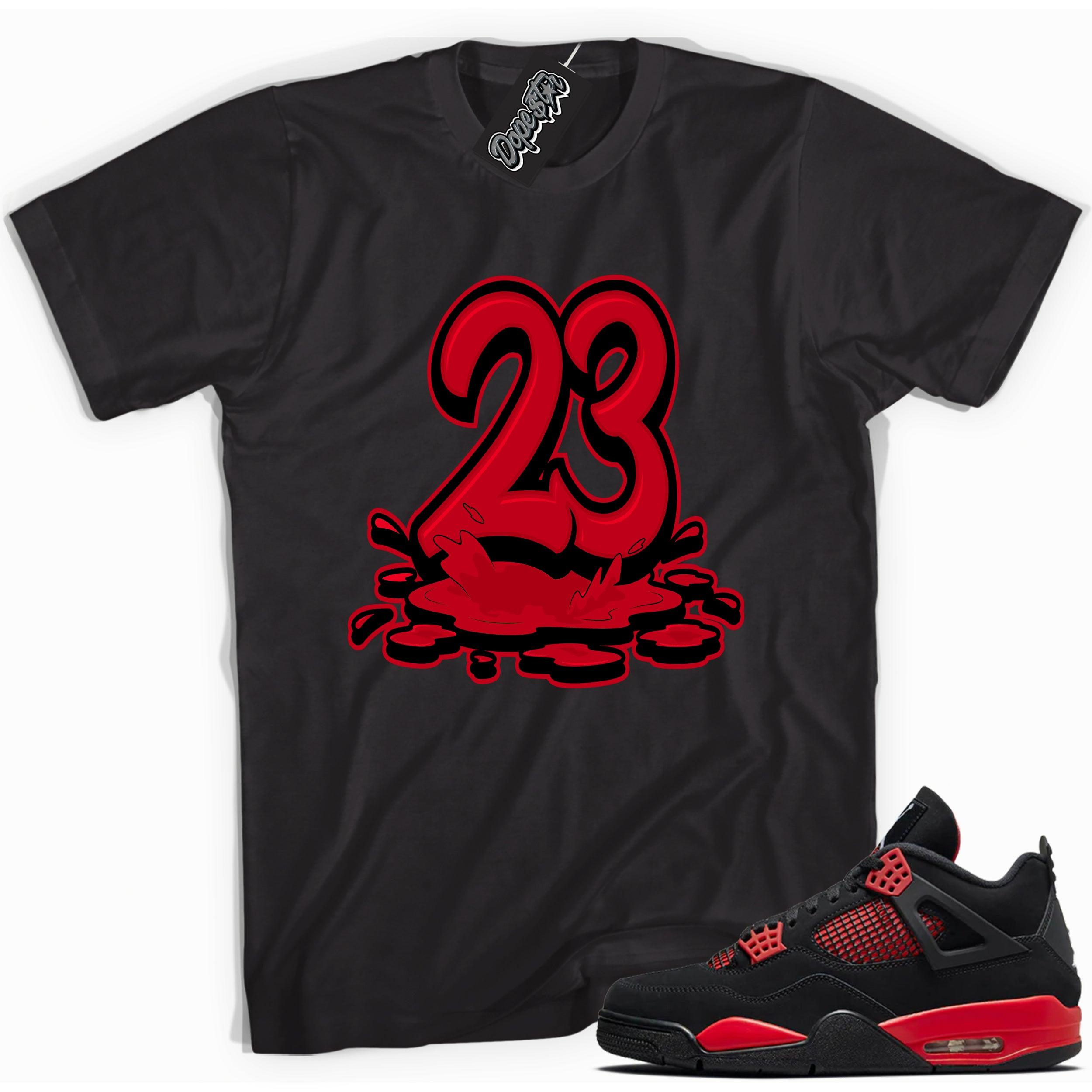 23 Melting Shirt Air Jordan 4 Red Thunder photo