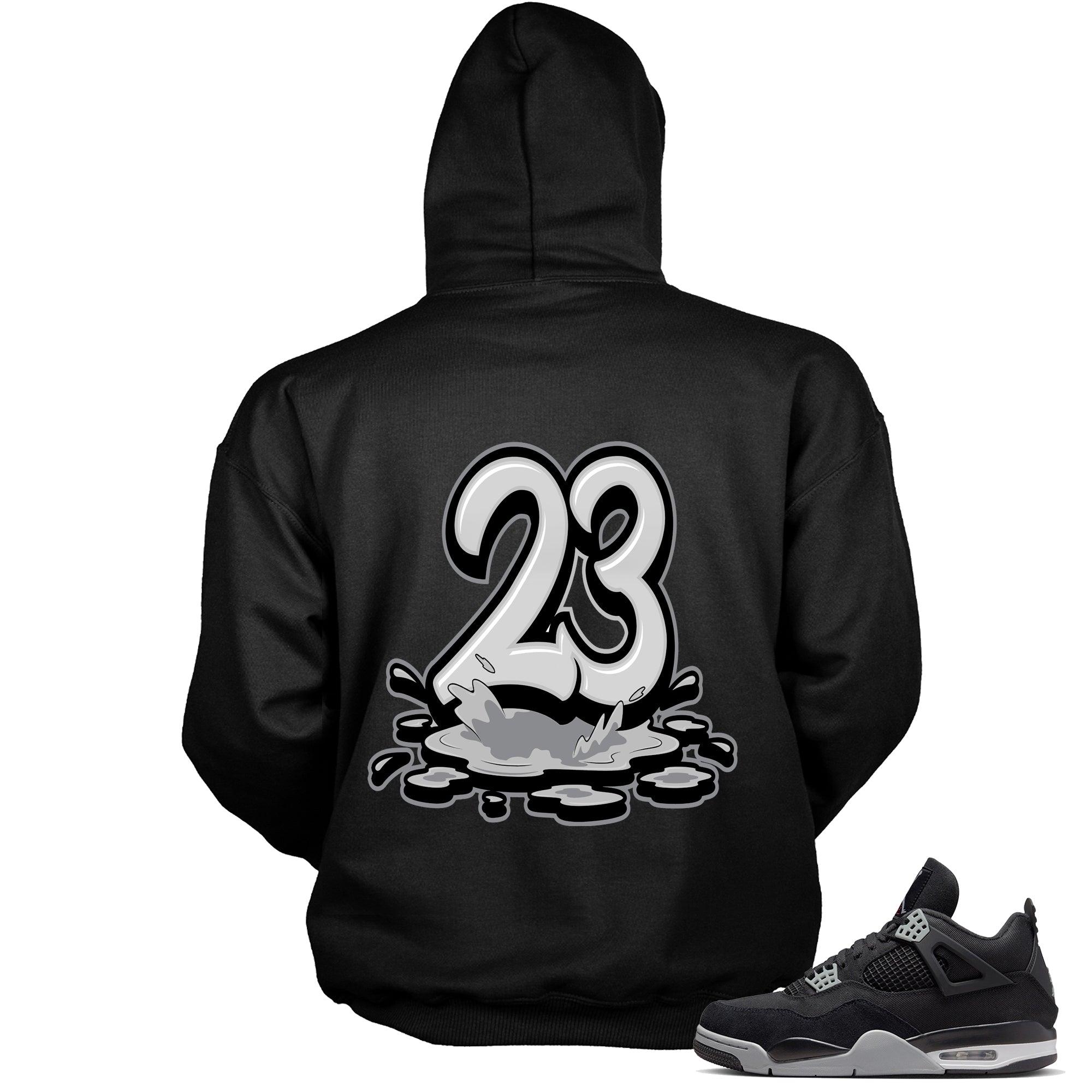 23 Melting Sneaker Sweatshirt AJ 4 Retro SE Black Canvas photo