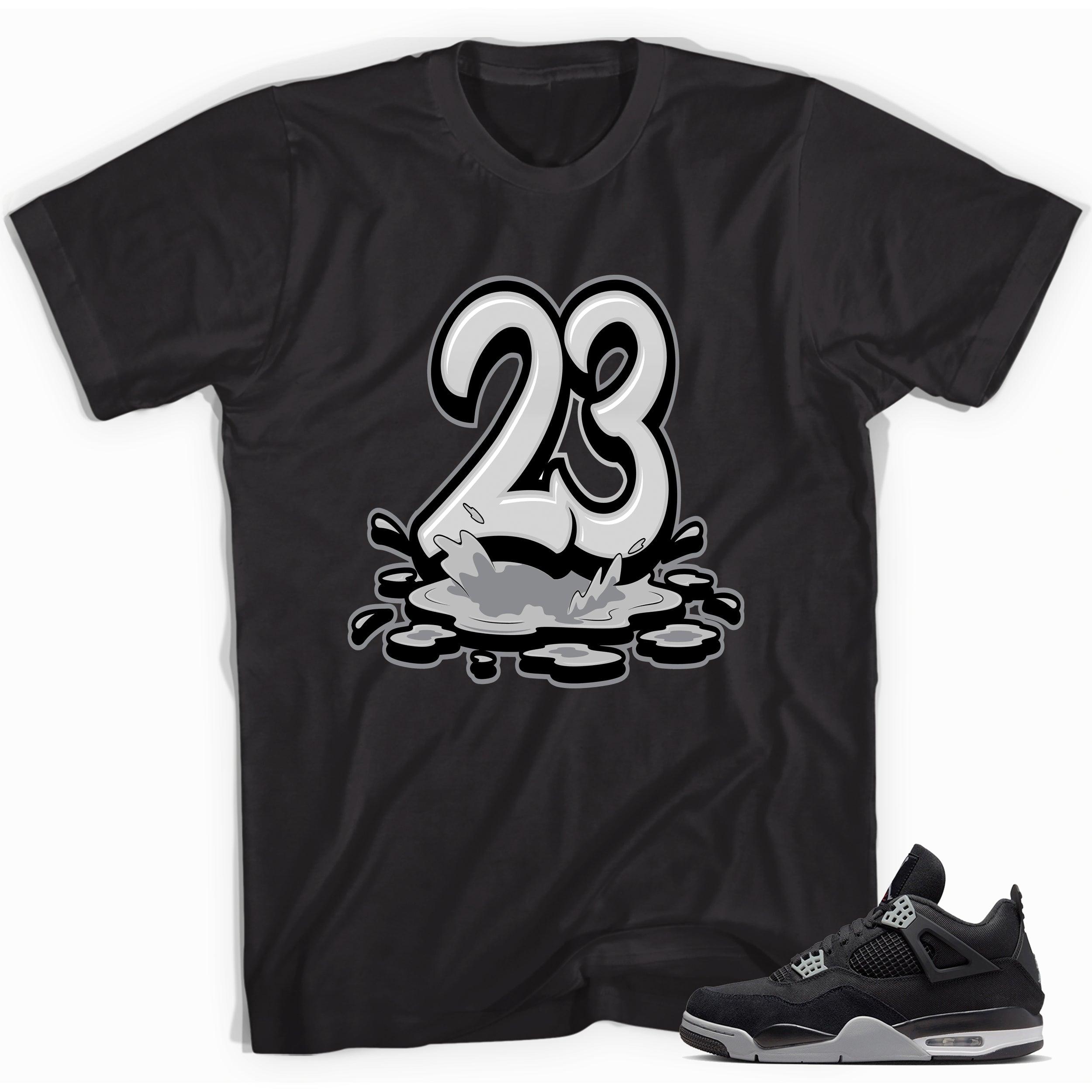 23 Melting Shirt AJ 4 Retro SE Black Canvas photo