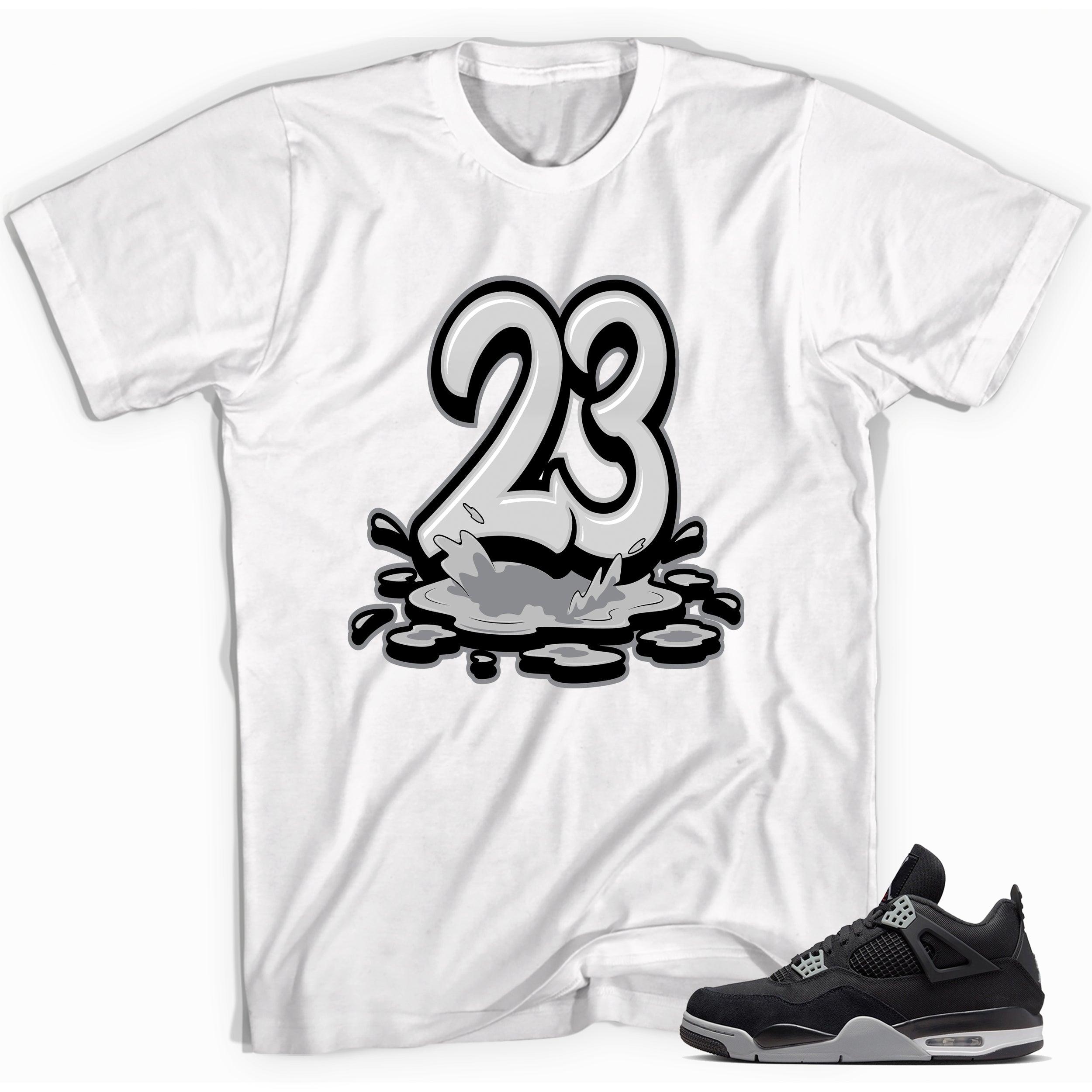 23 Melting Sneaker Tee AJ 4 Retro SE Black Canvas photo