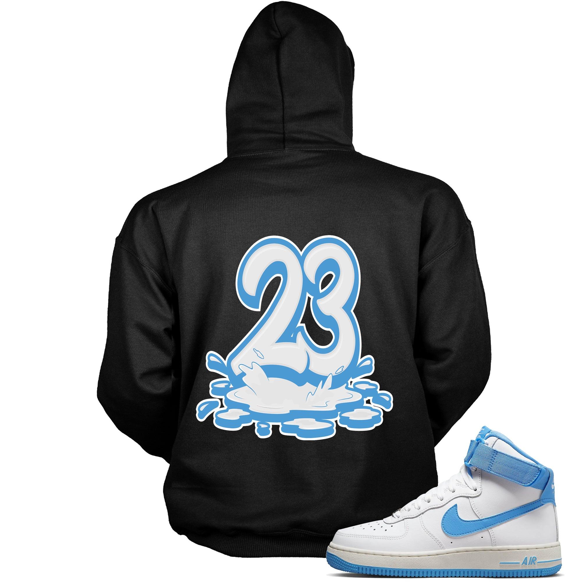 23 Melting Hoodie Nike Air Force 1 High White University Blue Sneakers photo