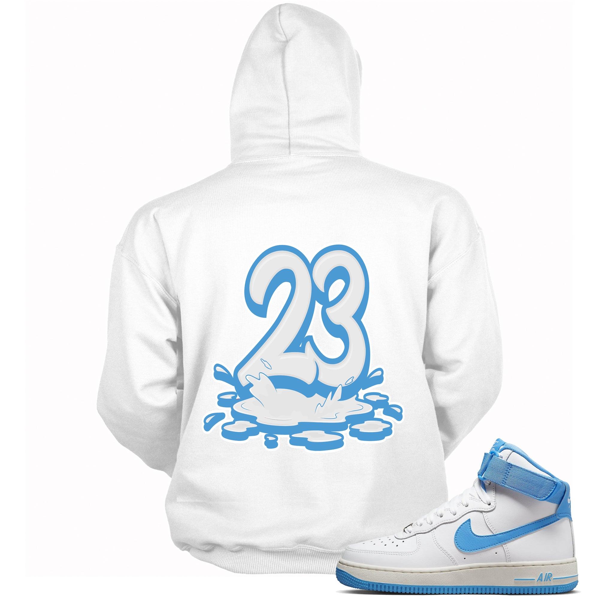 23 Melting Hoodie Nike Air Force 1 High White University Blue photo