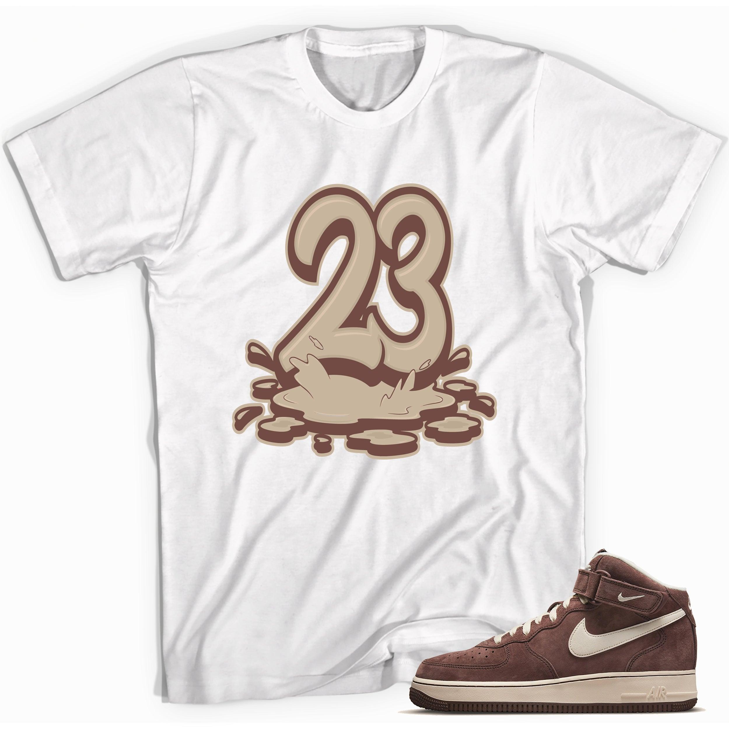 Number 3 Melting Shirt Nike Air Force 1 Mid QS Chocolate photo