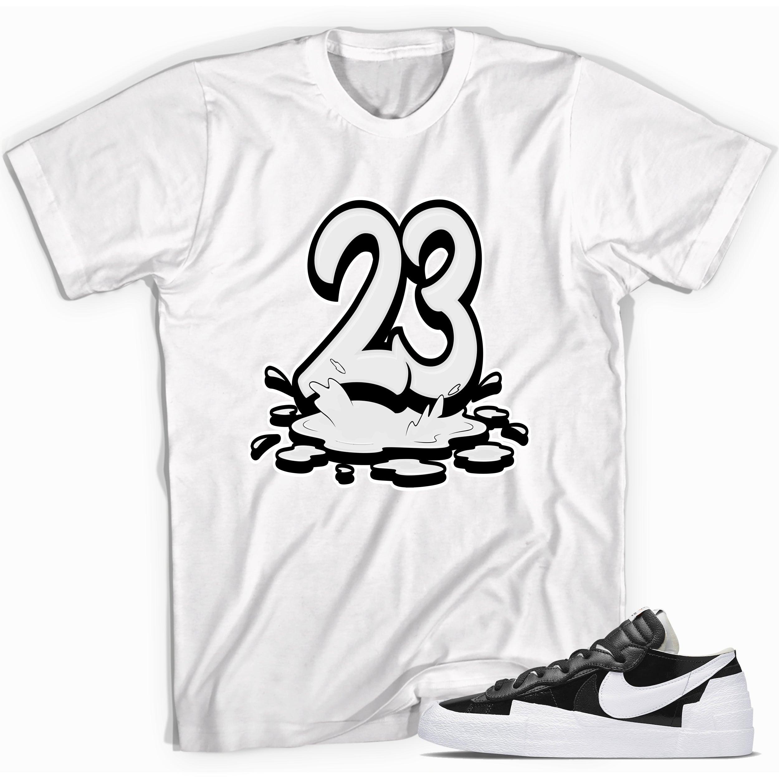 23 Melting T-Shirt Nike Blazer Low Sacai Black Patent Leather photo