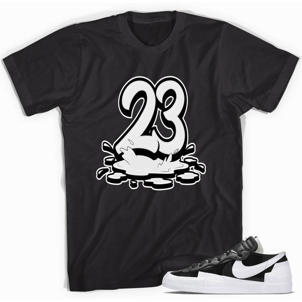 23 Melting Shirt Nike Blazer Low Sacai Black Patent Leather photo