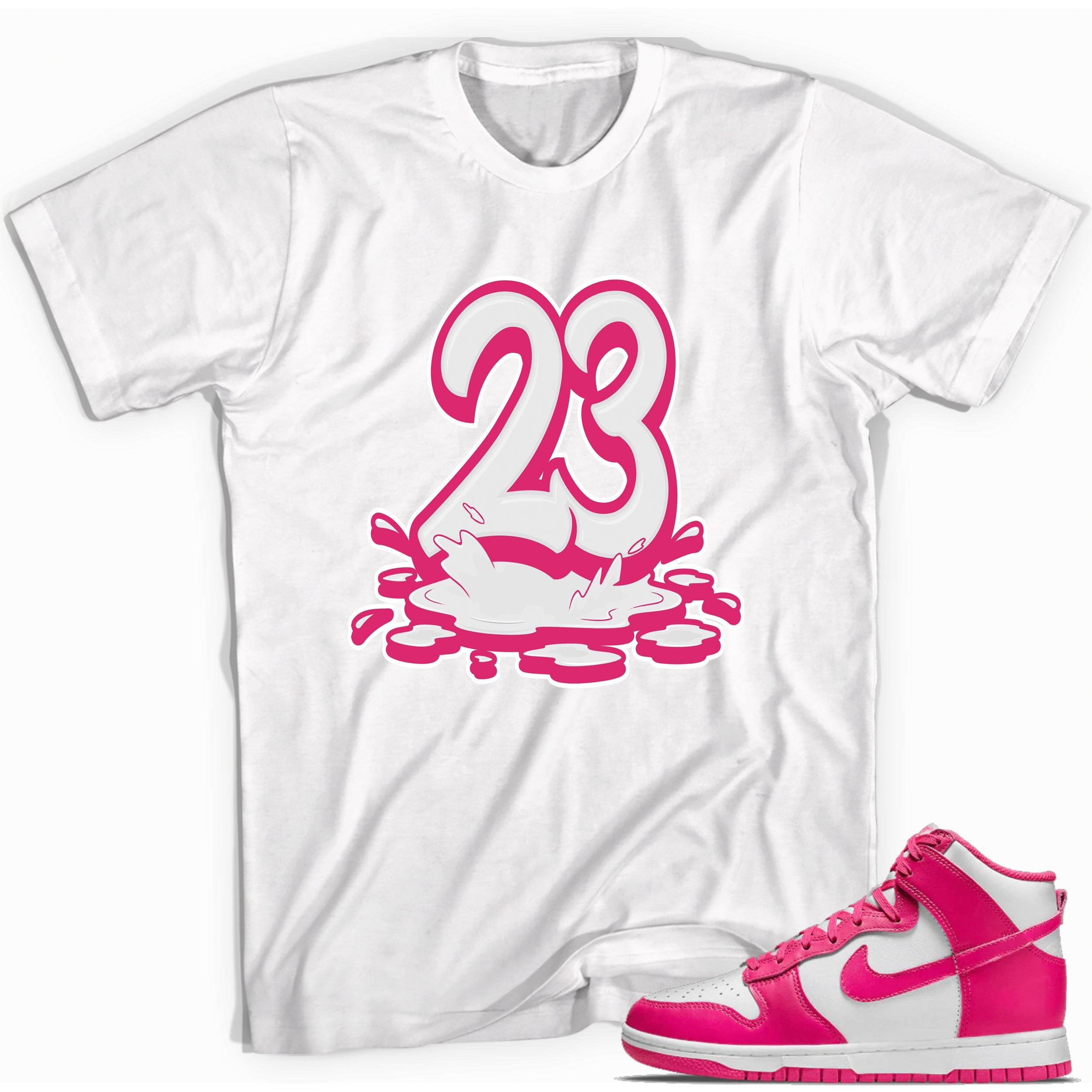 Number 23 Melting Shirt Nike Dunk High Pink Prime photo