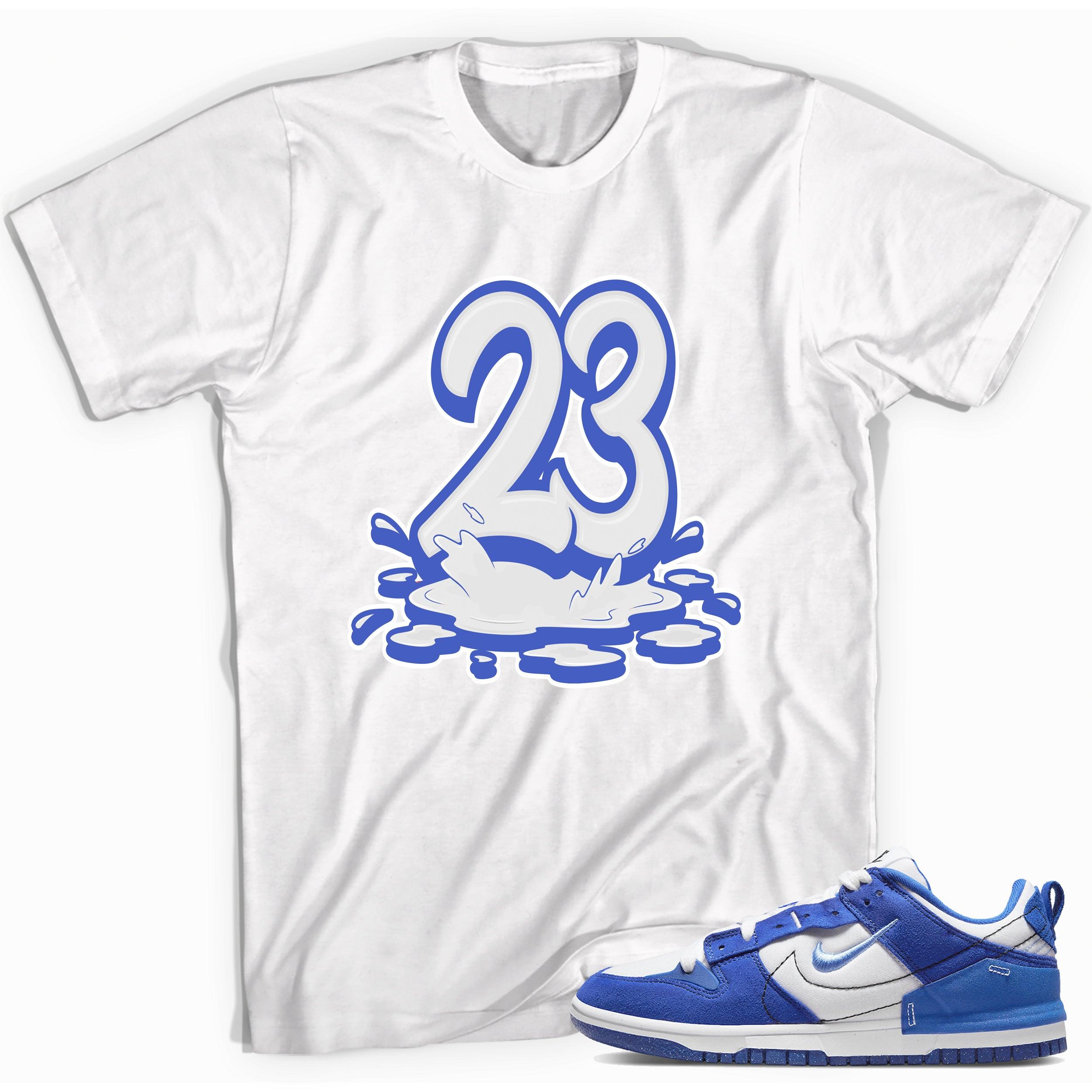 Number 23 Melting Shirt Nike Dunk Low Disrupt 2 Hyper Royal photo