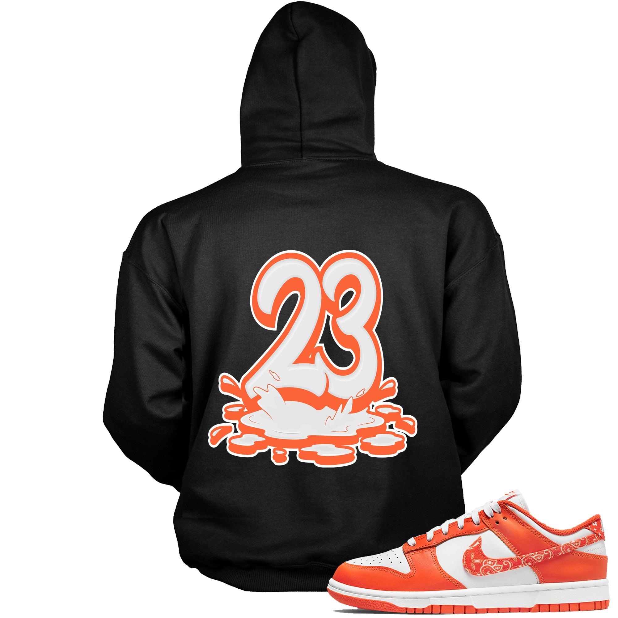 Number 23 Melting Hoodie Nike Dunk Low Essential Paisley Pack Orange photo