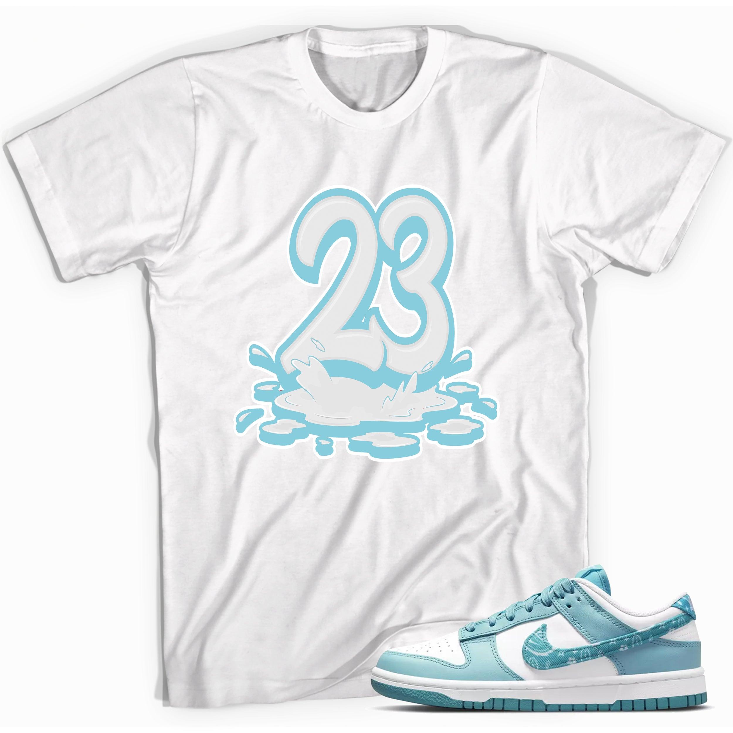 Number 23 Melting Shirt Dunk Low Essential Paisley Pack Worn Blue photo