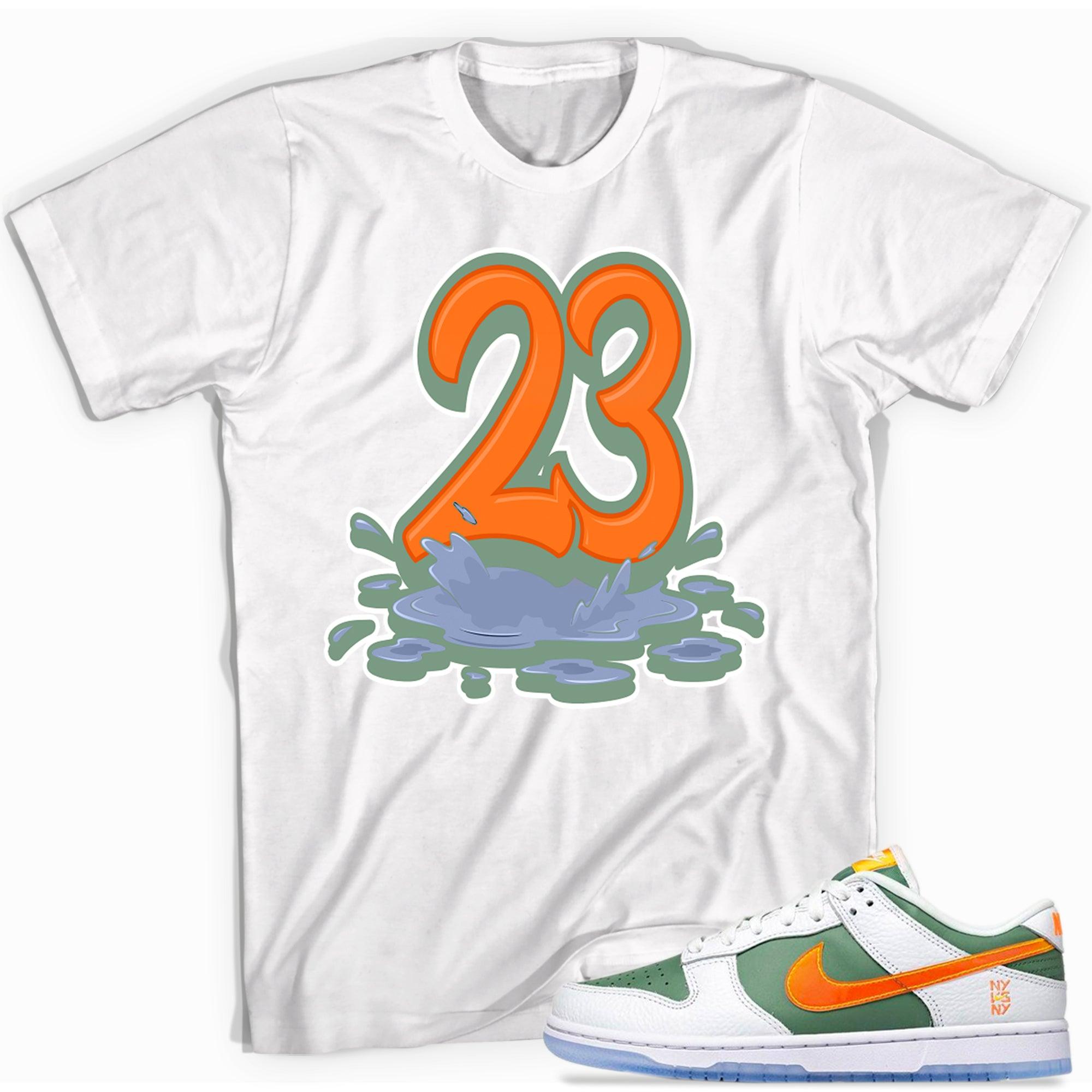 Number 23 Melting Shirt Nike Dunk Low NY vs NY photo