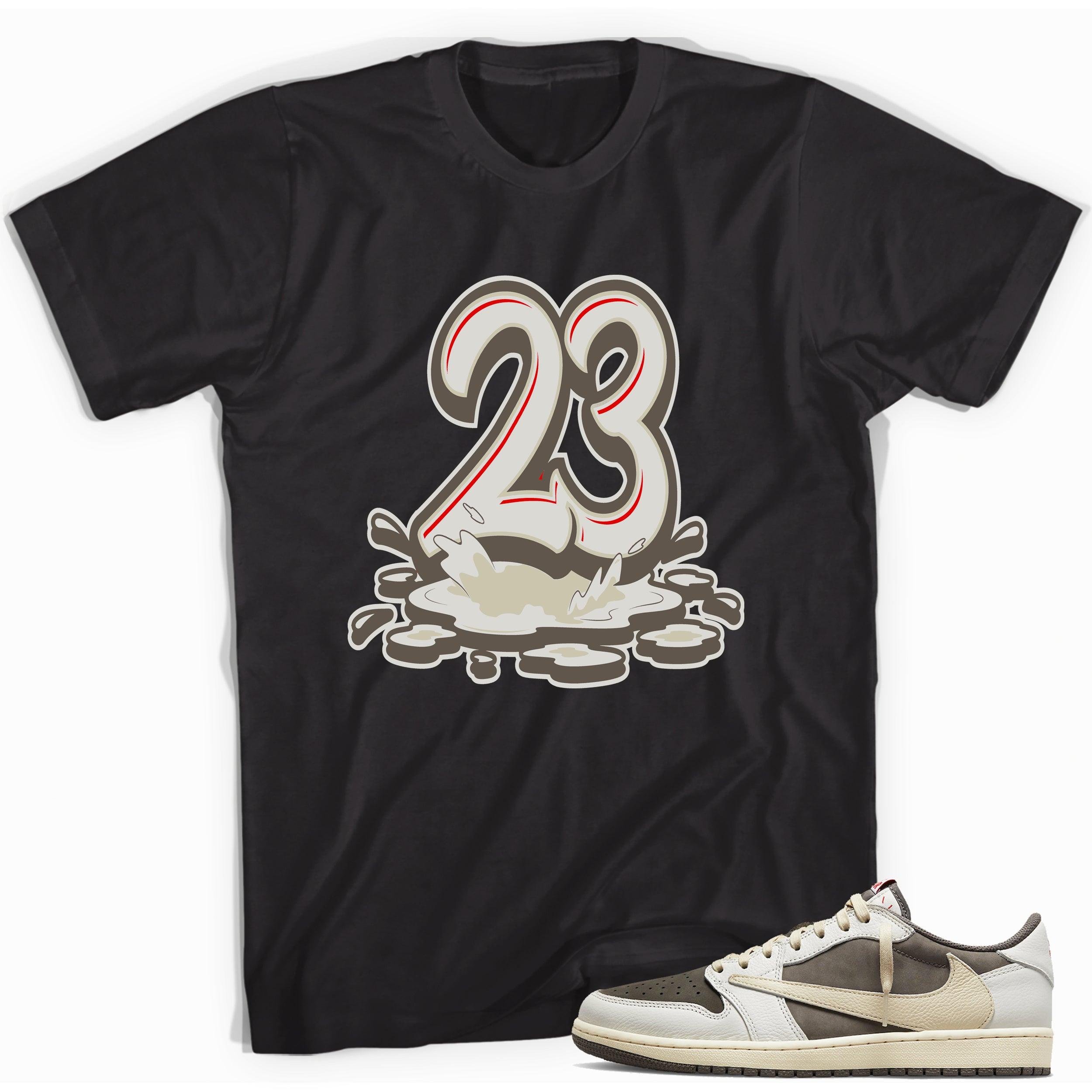 23 Melting Shirt Travis Scott Air Jordan 1 Low Reverse Mocha photo