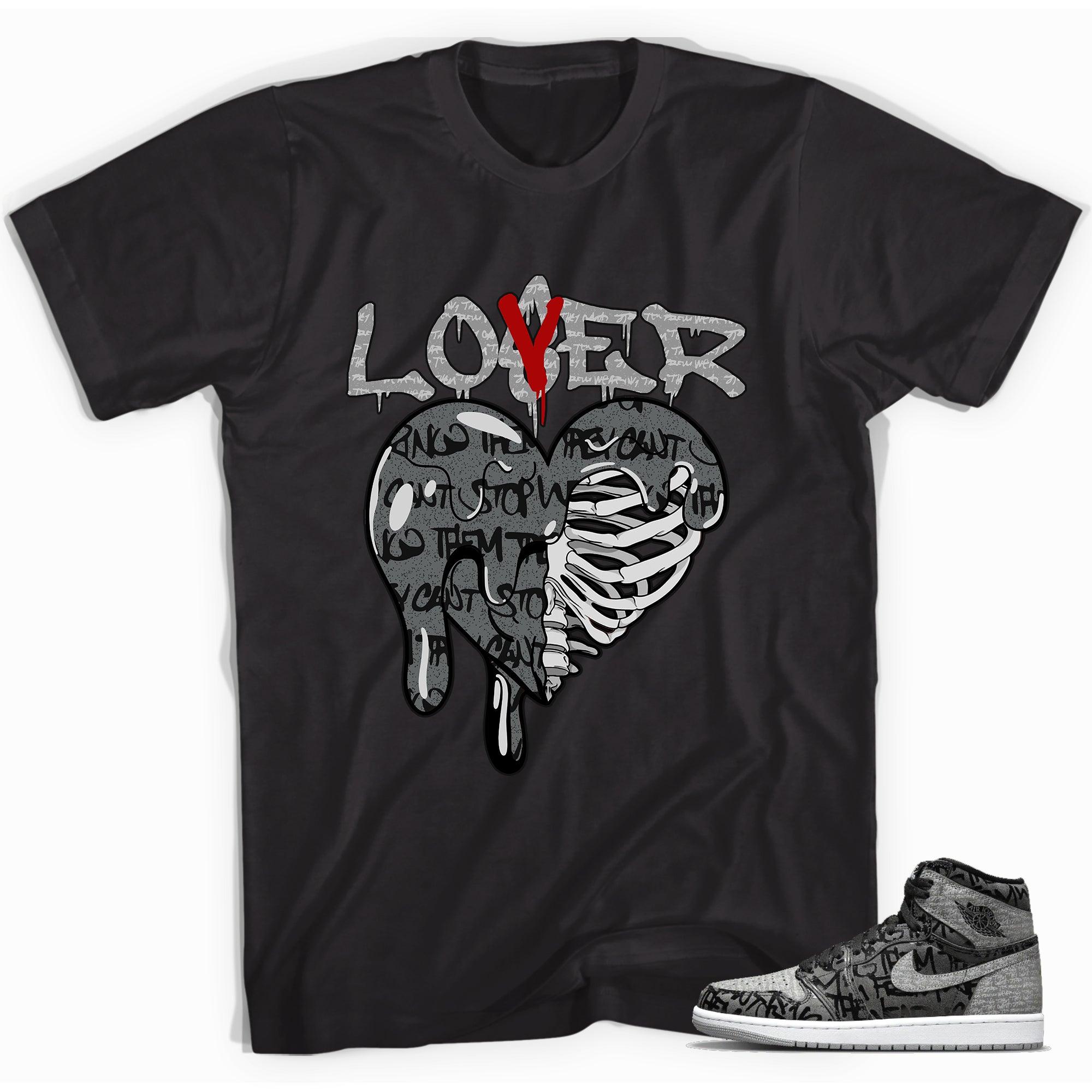 Black Lover Shirt Jordan 1s High OG Rebellionaire photo 