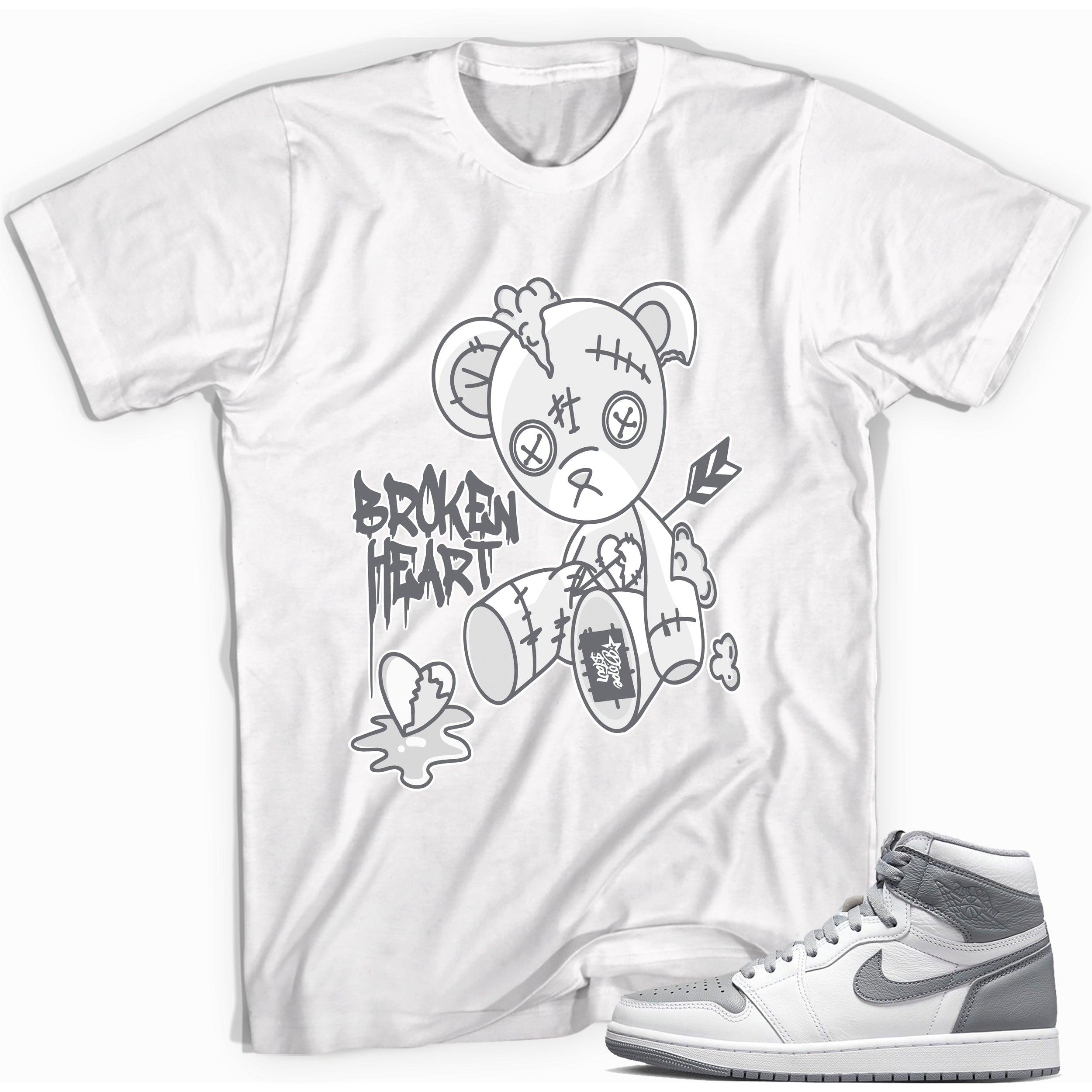 Jordan 1s High OG Stealth Shirt - Broken Heart Bear - Sneaker Shirts Outlet