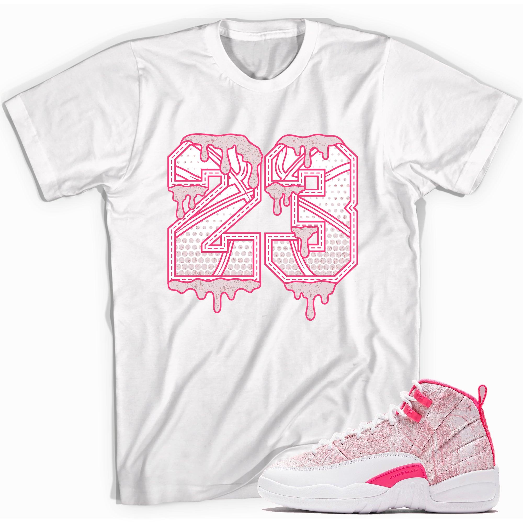 Number 23 Ball Shirt AJ 12 Retro Arctic Punch Hyper Pink