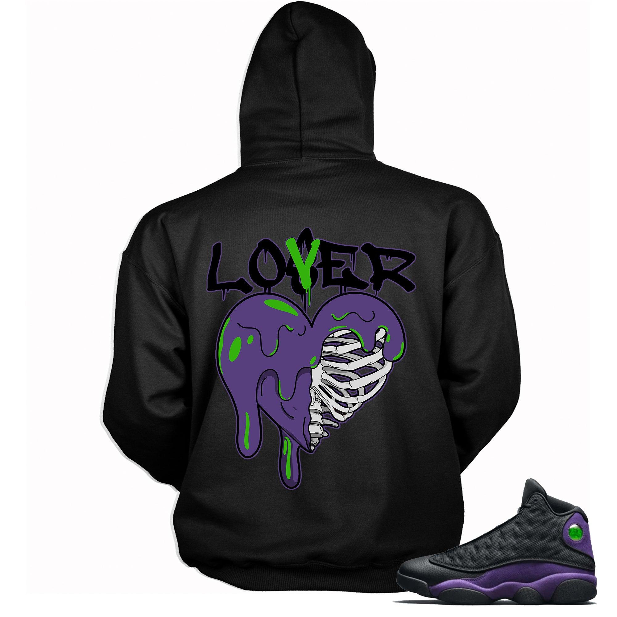 Black Lover Hoodie Jordan 13s Court Purple photo