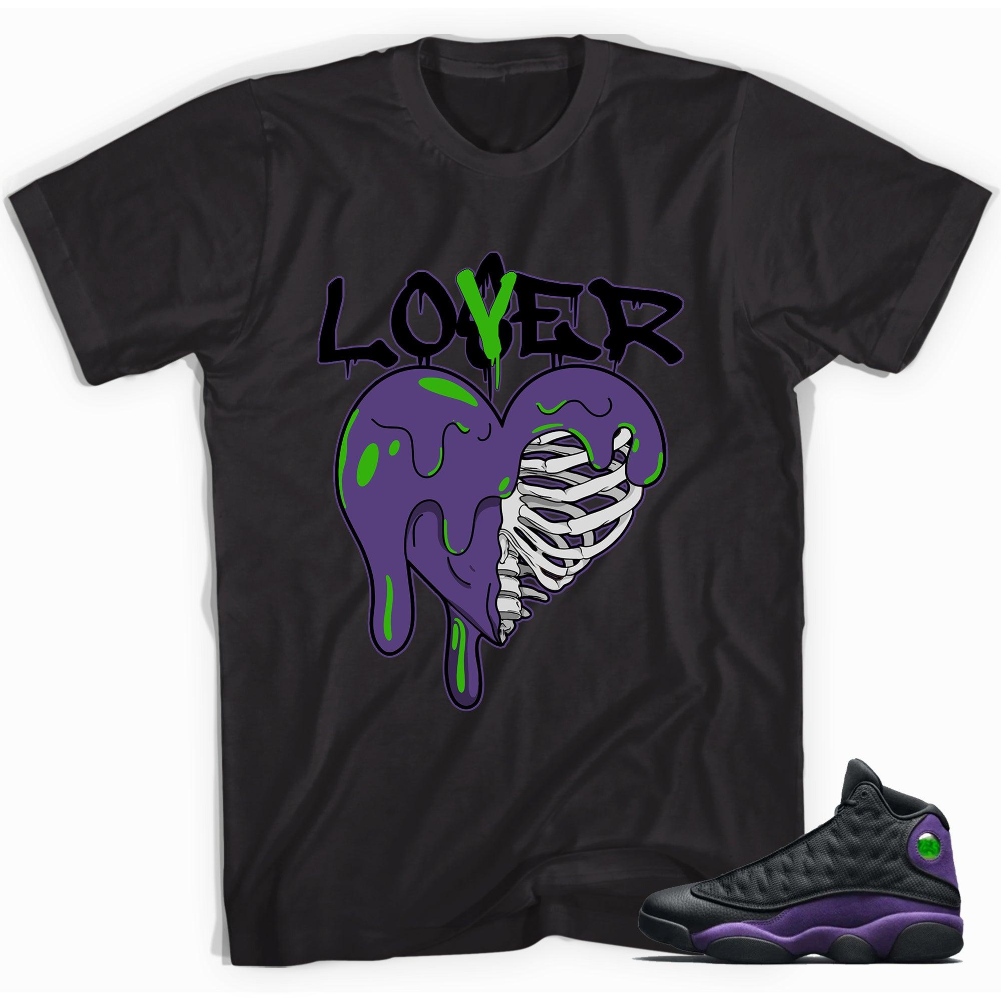 Black Lover Shirt Jordan 13s Court Purple photo