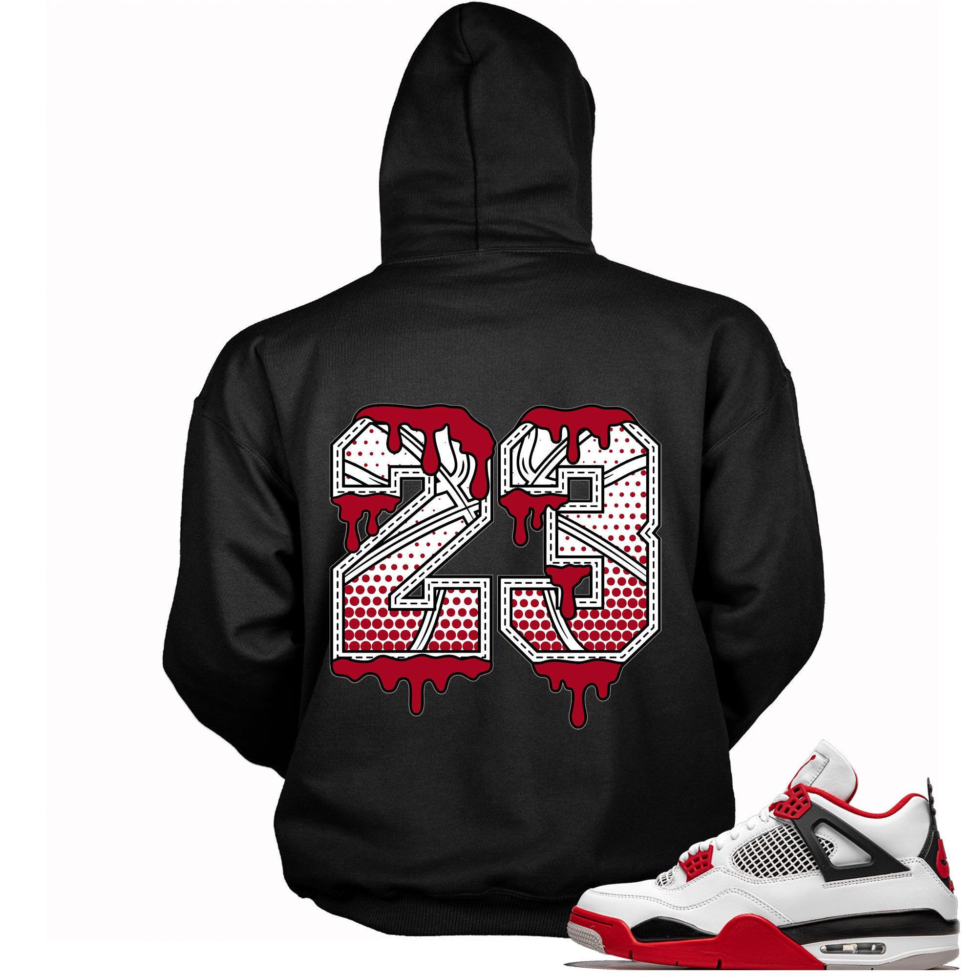 Number 23 Ball Hoodie AJ 4 Fire Red photo