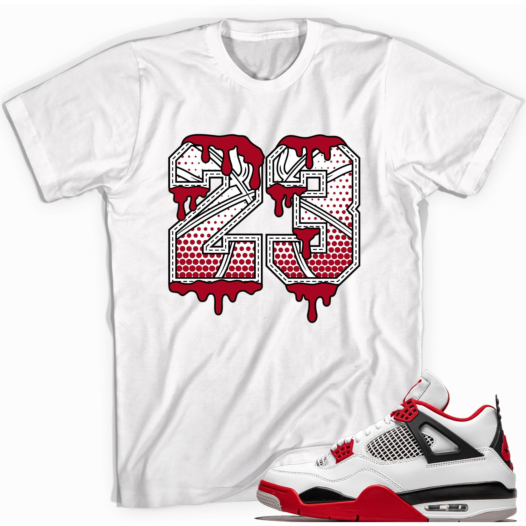 Number 23 Ball Shirt AJ 4 Fire Red photo