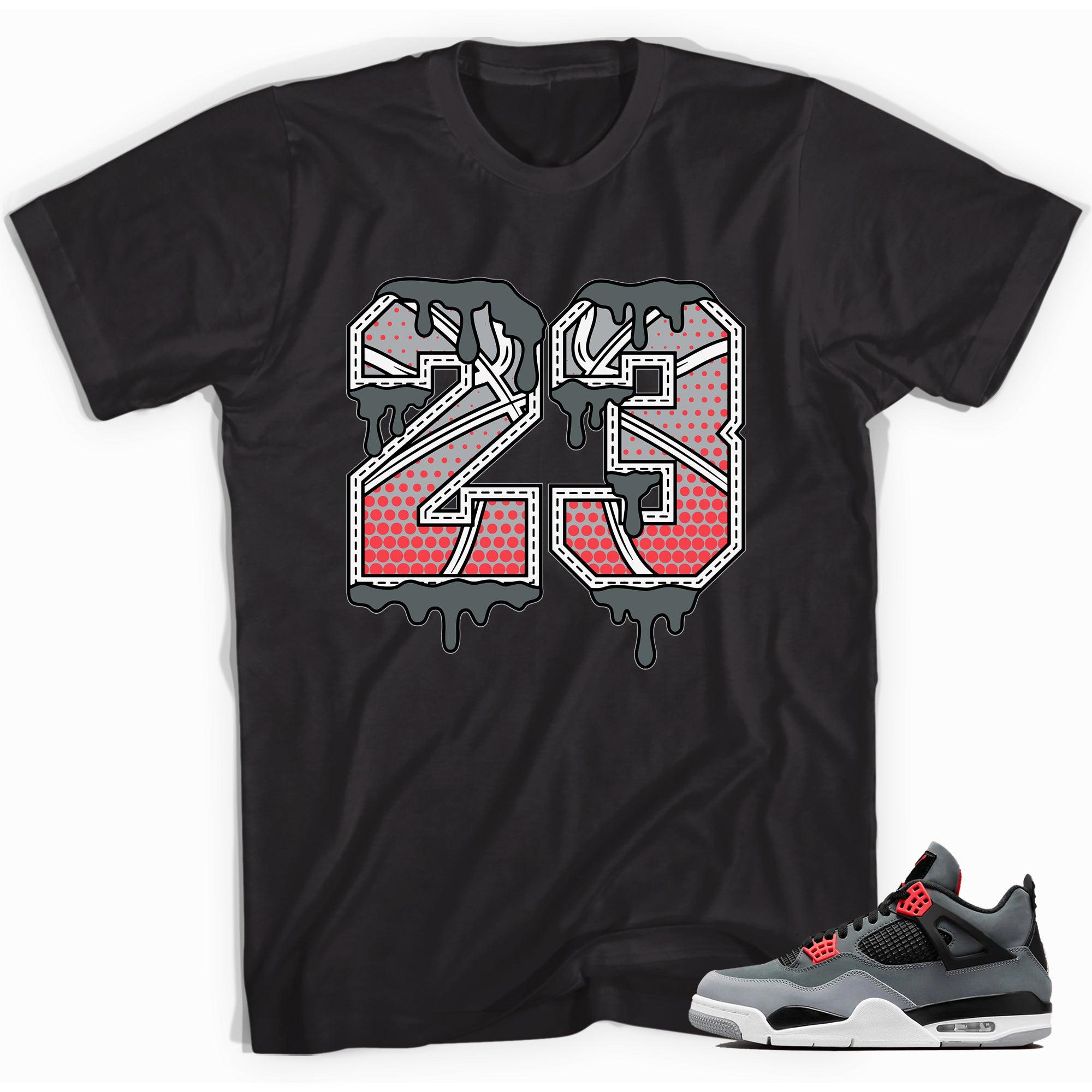 Black 23 Drip Sneaker Shirt Jordan 4s Infrared photo