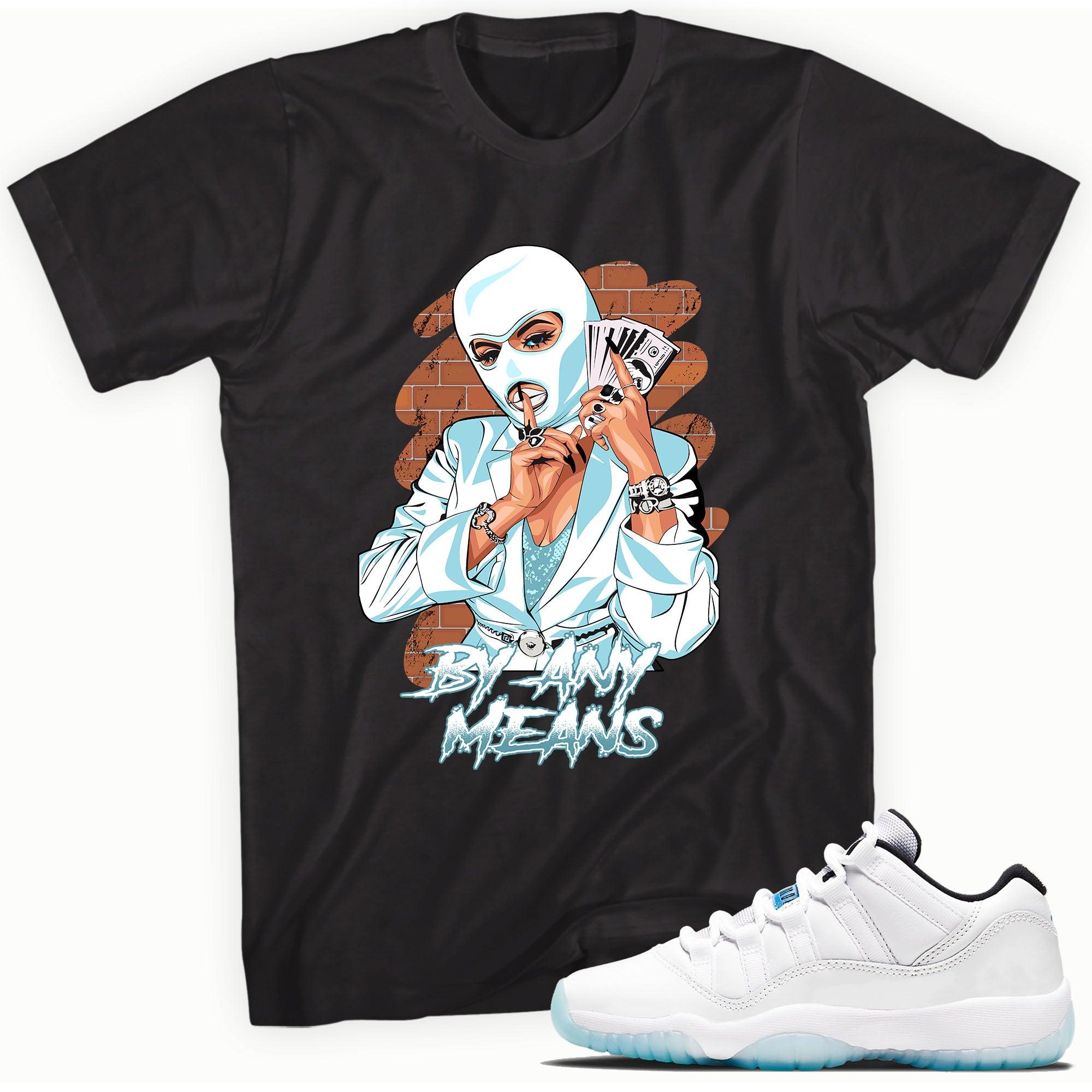 By Any Means Sneaker Tee AJ 11 Retro Low Legend Blue photo