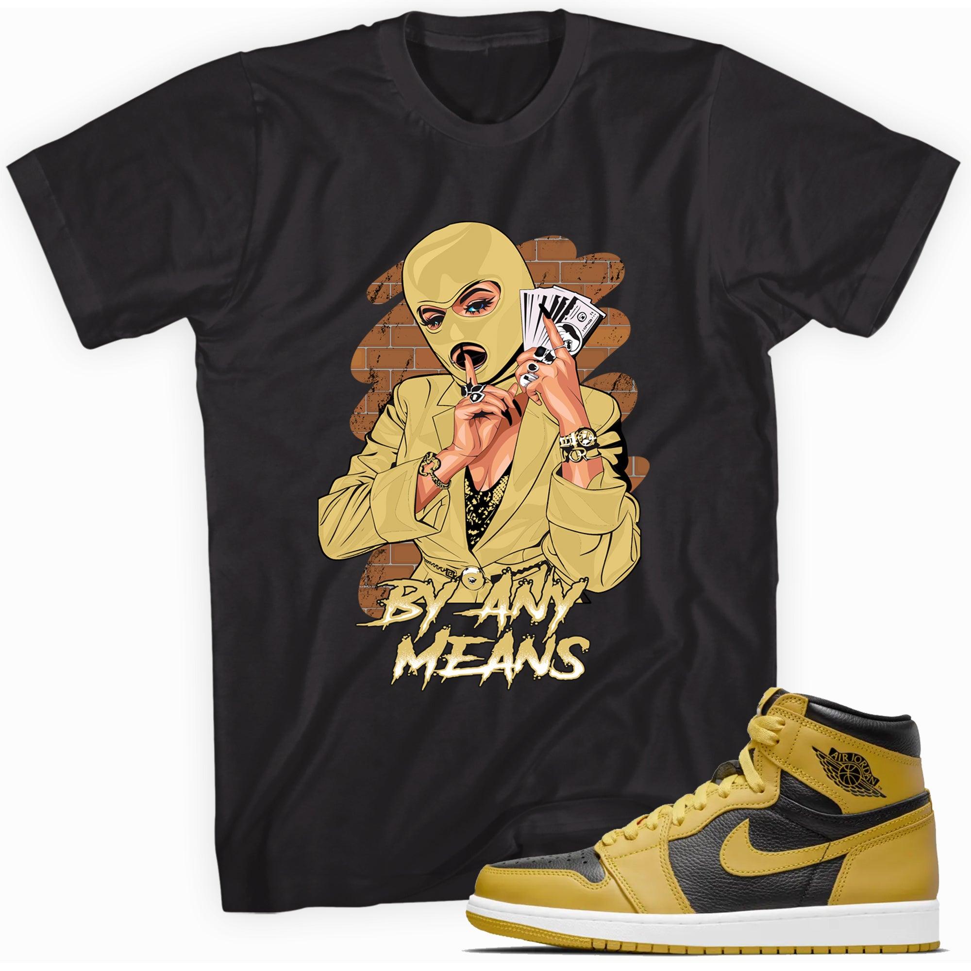 By Any Means Sneaker Tee AJ 1 Retro High Pollen photo