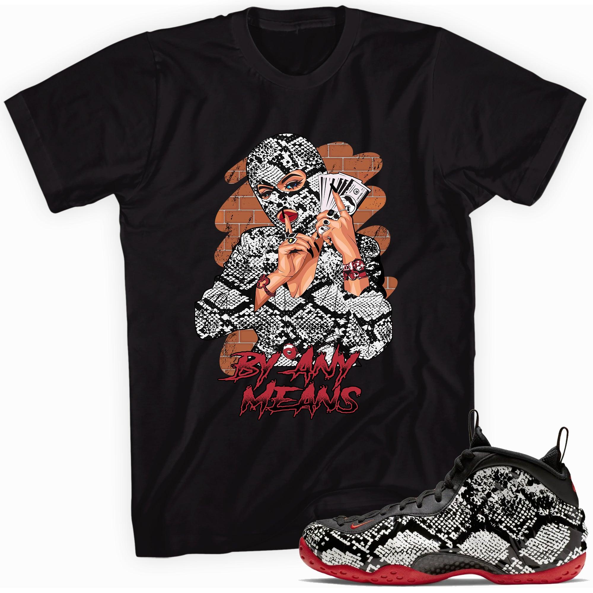 By Any Means Shirt Nike Air Foamposite One Albino Snakeskin Sneakers photo