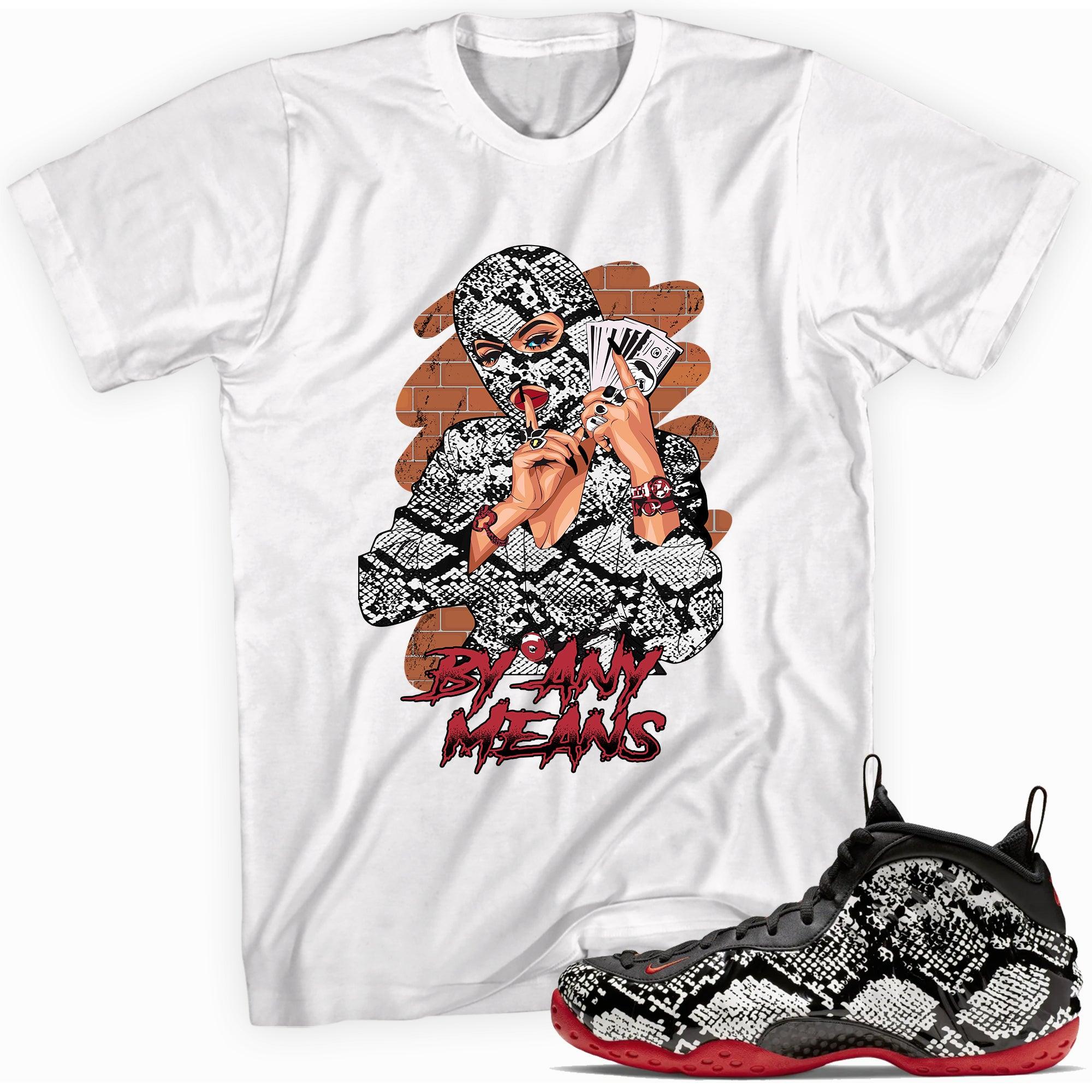 By Any Means Shirt Nike Air Foamposite One Albino Snakeskin photo
