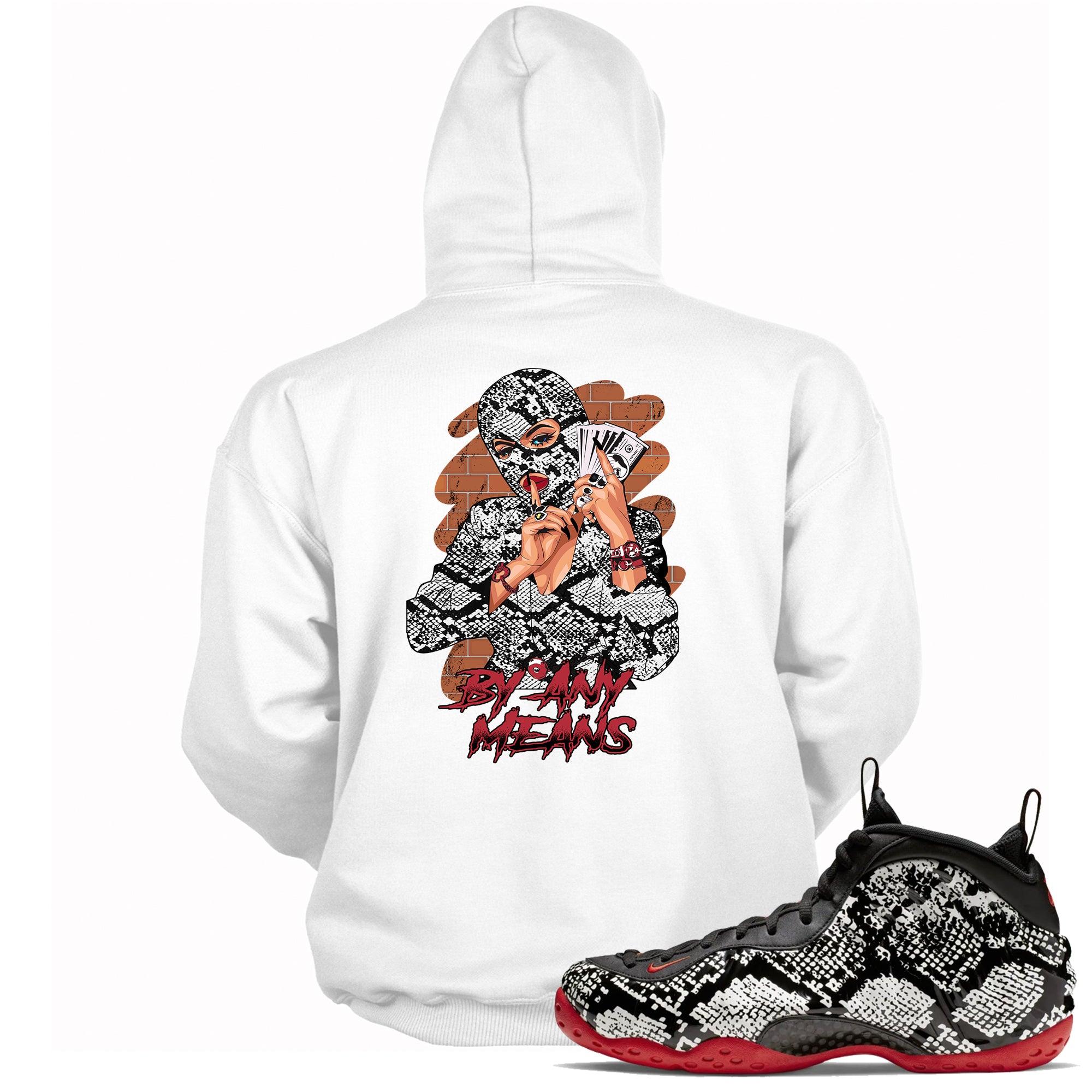 By Any Means Hoodie Nike Air Foamposite One Albino Snakeskin Sneakers photo