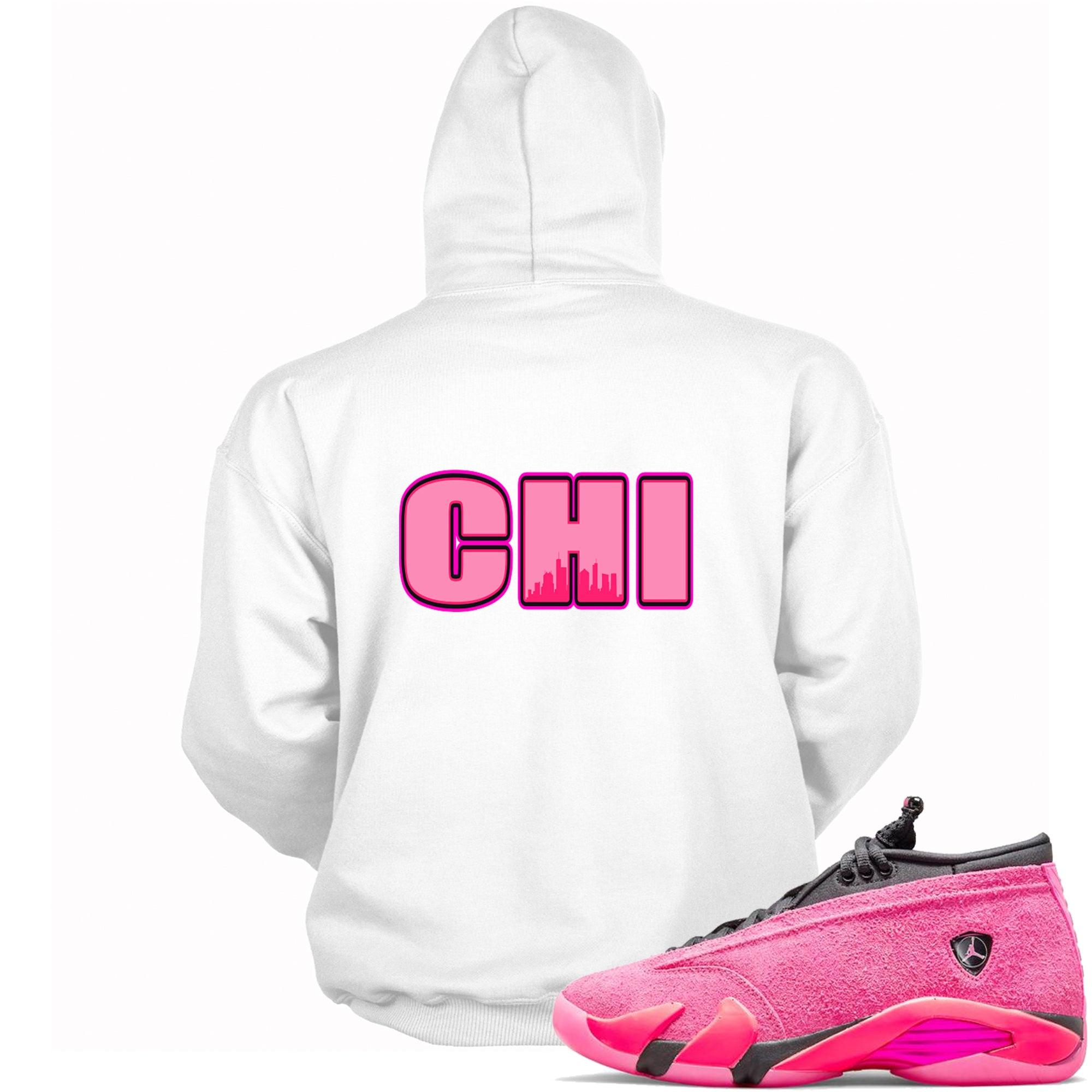 Chicago Sneaker Sweatshirt AJ 14s Low Shocking Pink photo