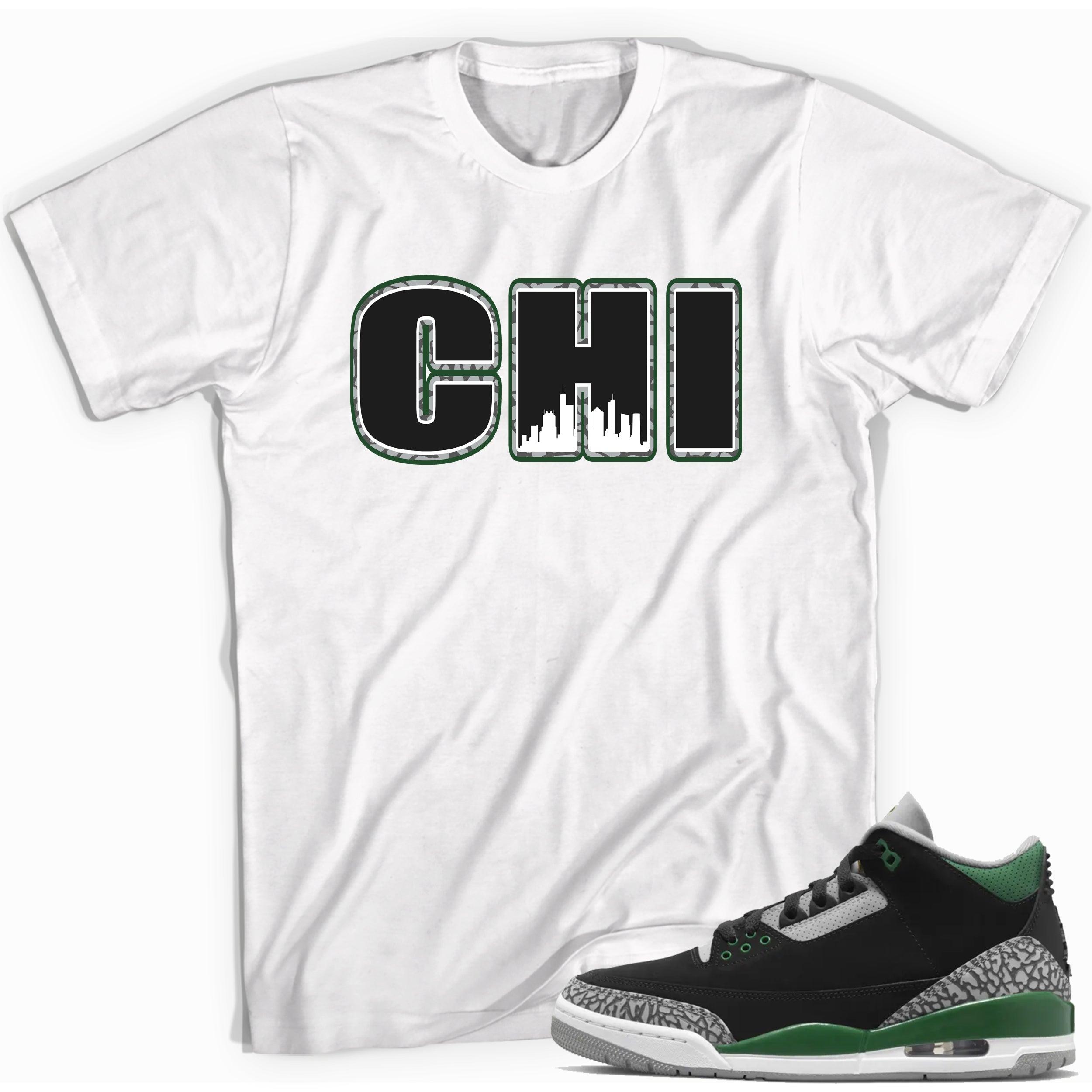 Chicago Shirt Jordan 3s Pine Green photo
