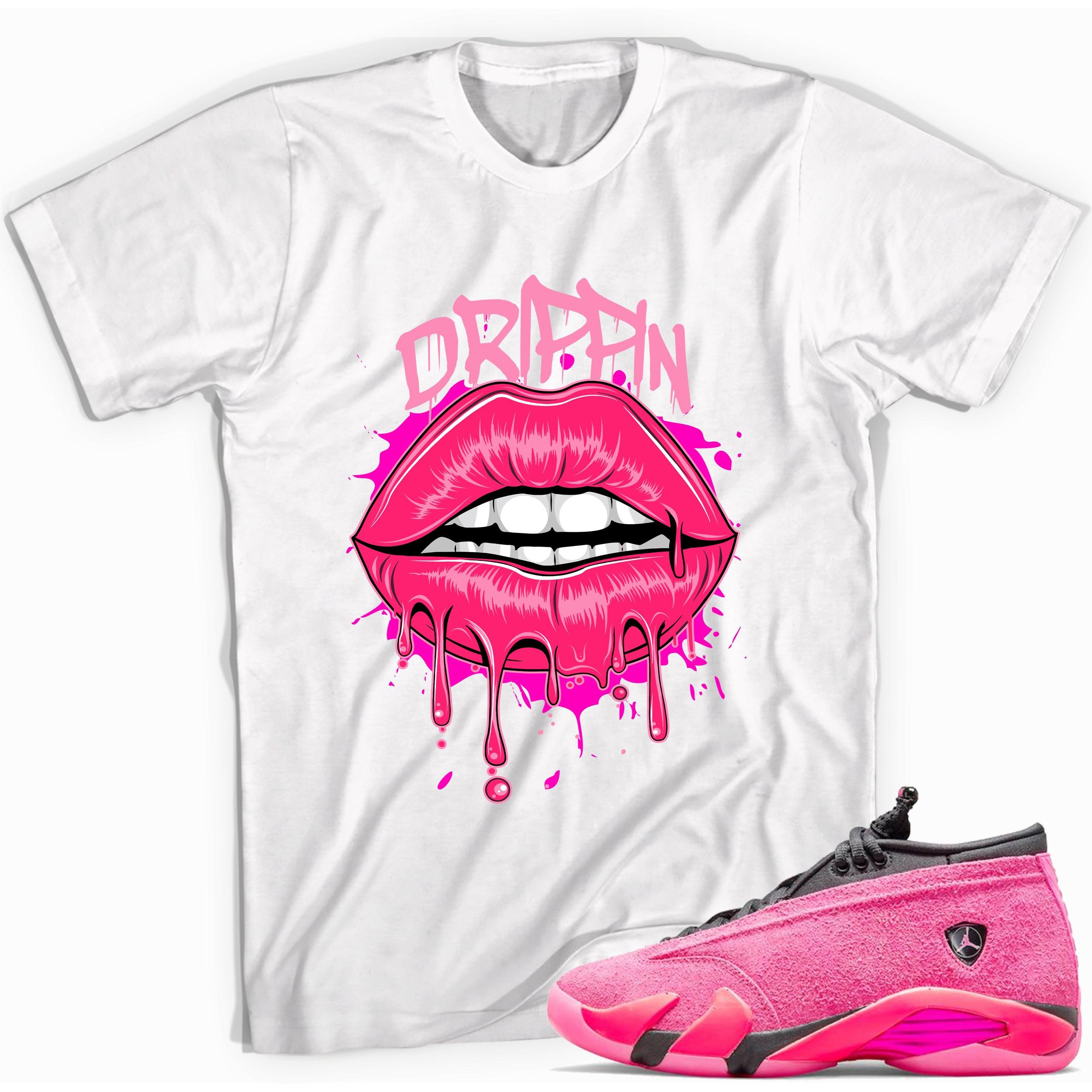 Drippin Shirt Jordan 14s Low Shocking Pink photo