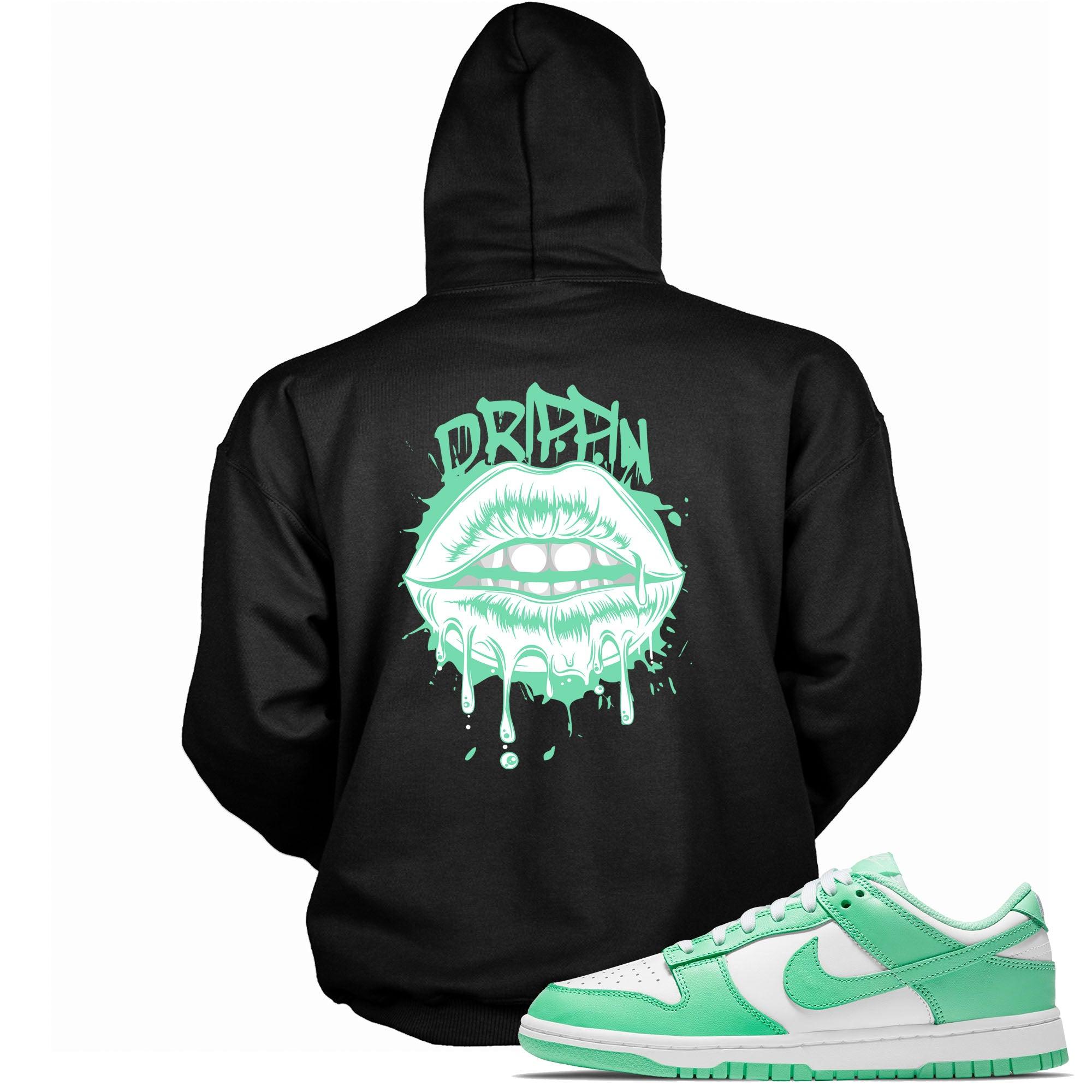 Black Drippin Lips Hoodie Nike Dunk Low Green Glow photo